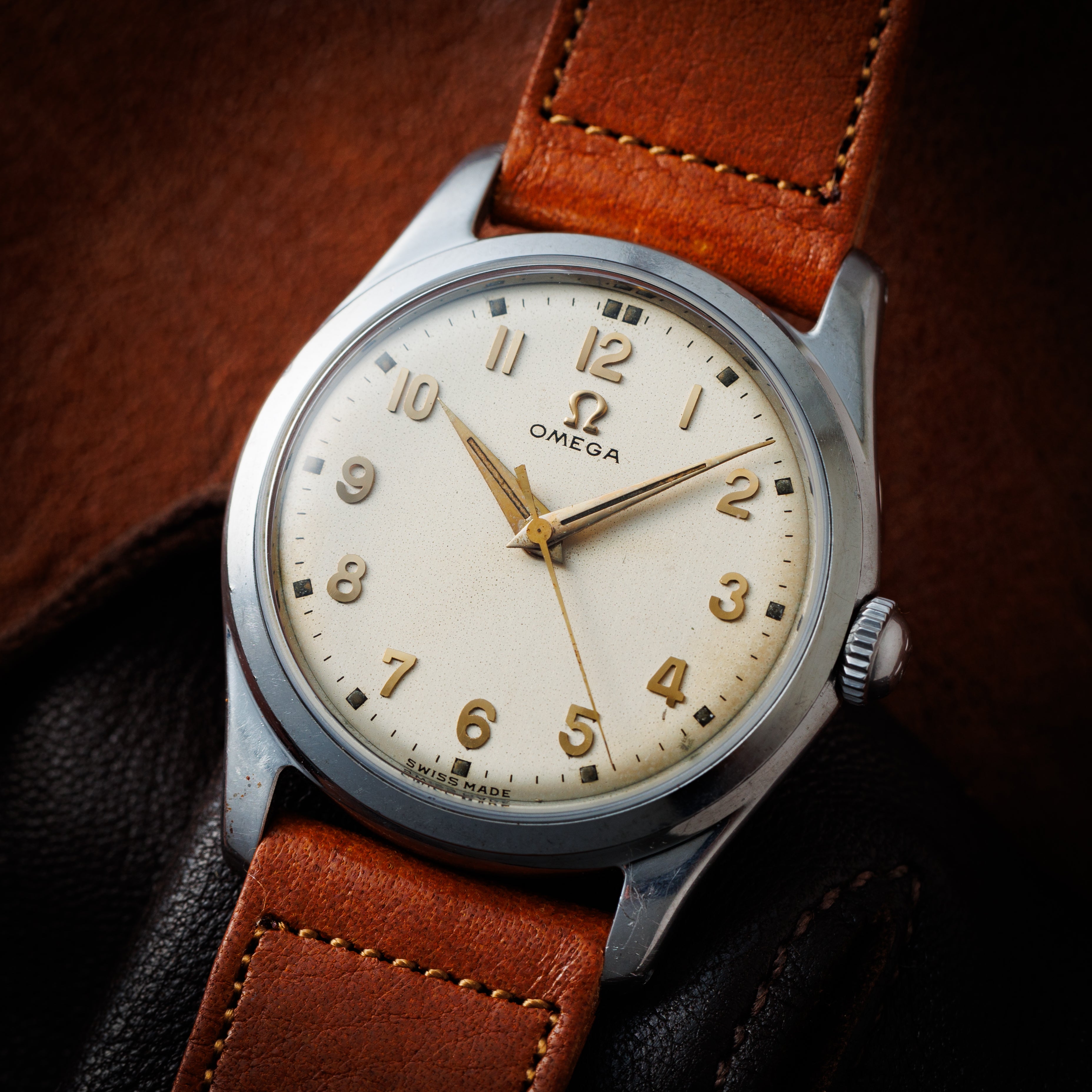 オメガ ラウンドケース 1952年製 Ref.2690 2 SC 手巻き Cal.420