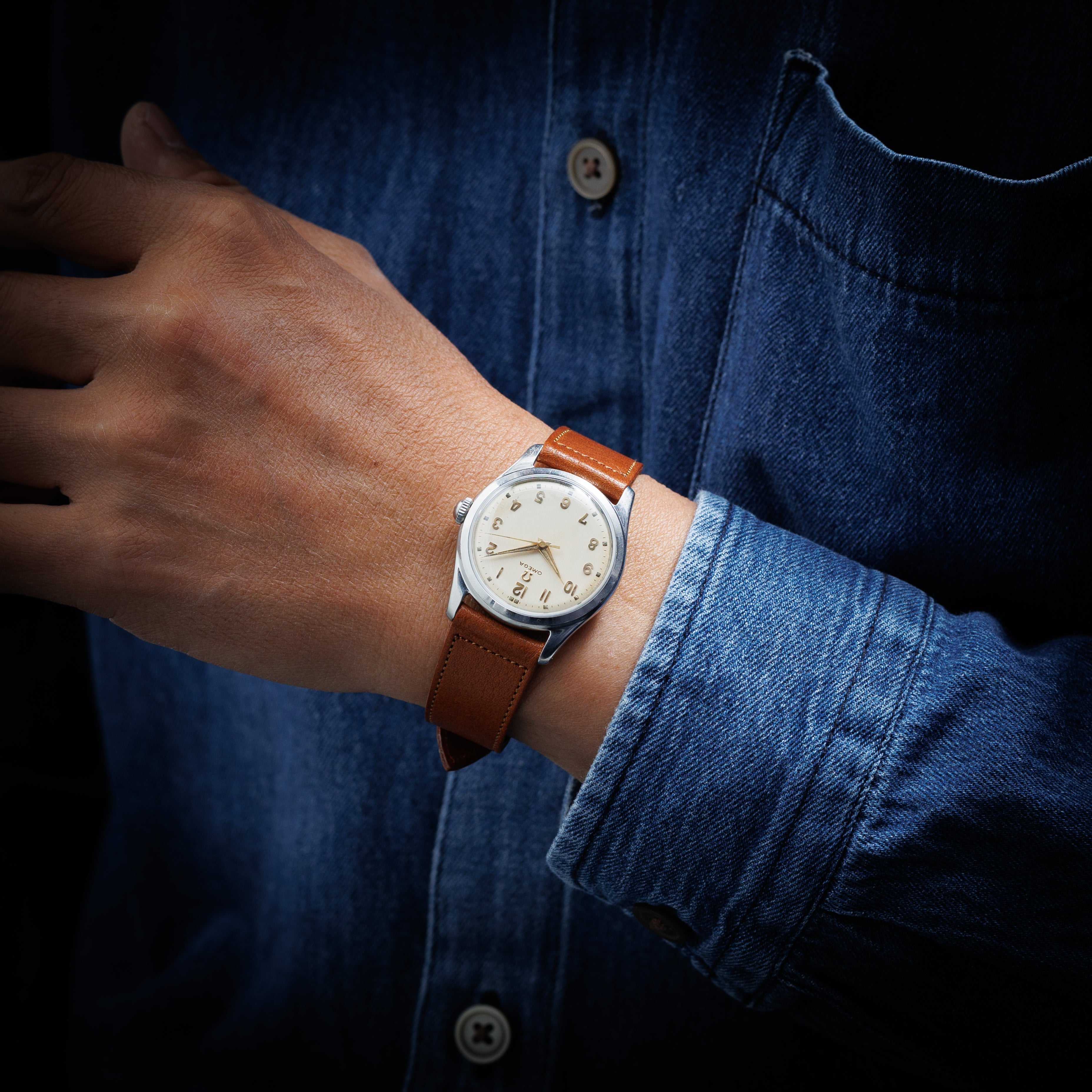 オメガ ラウンドケース 1952年製 Ref.2690 2 SC 手巻き Cal.420