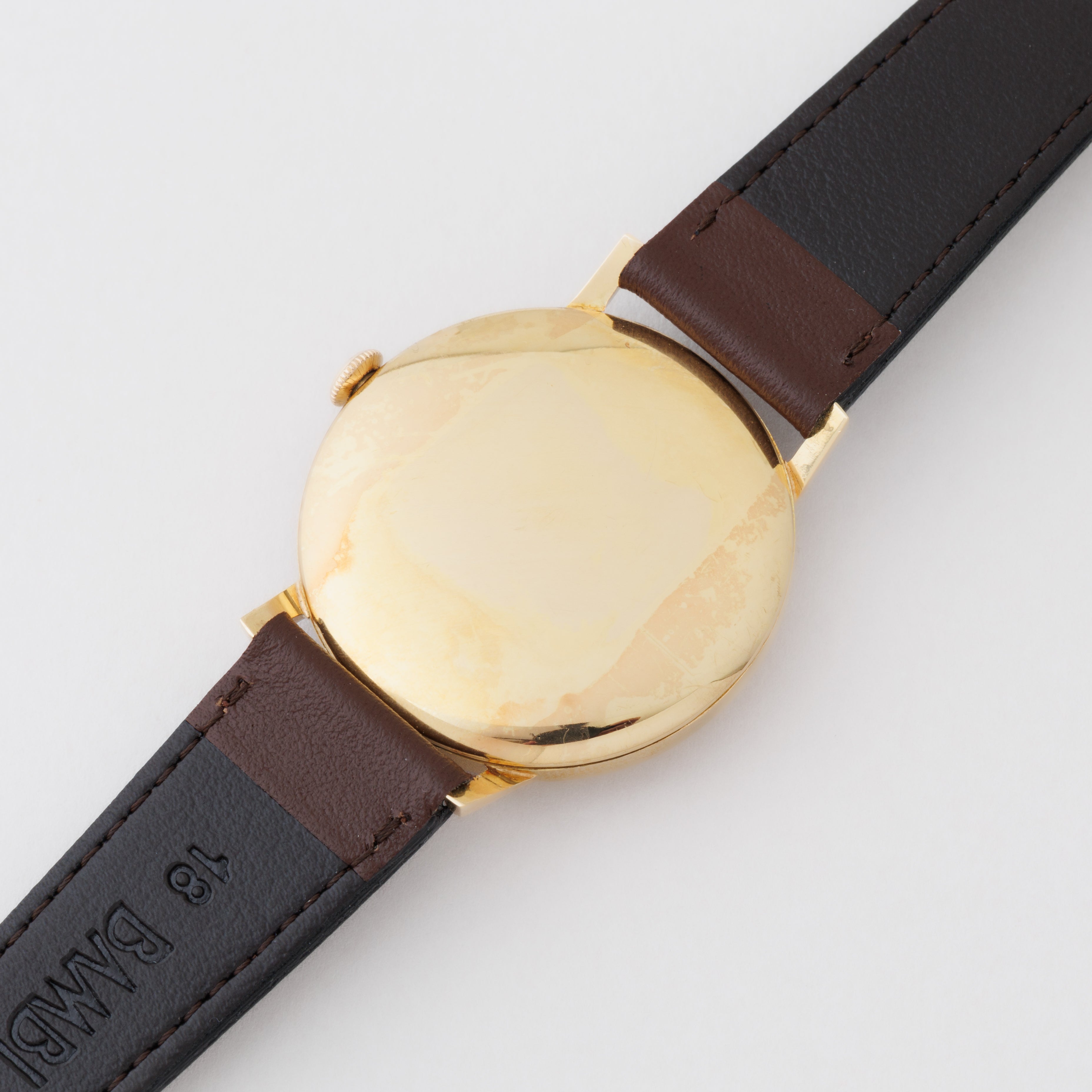 シチズン 18金無垢ケース パラショック 1957年製 スリースター 特別調整品 手巻き