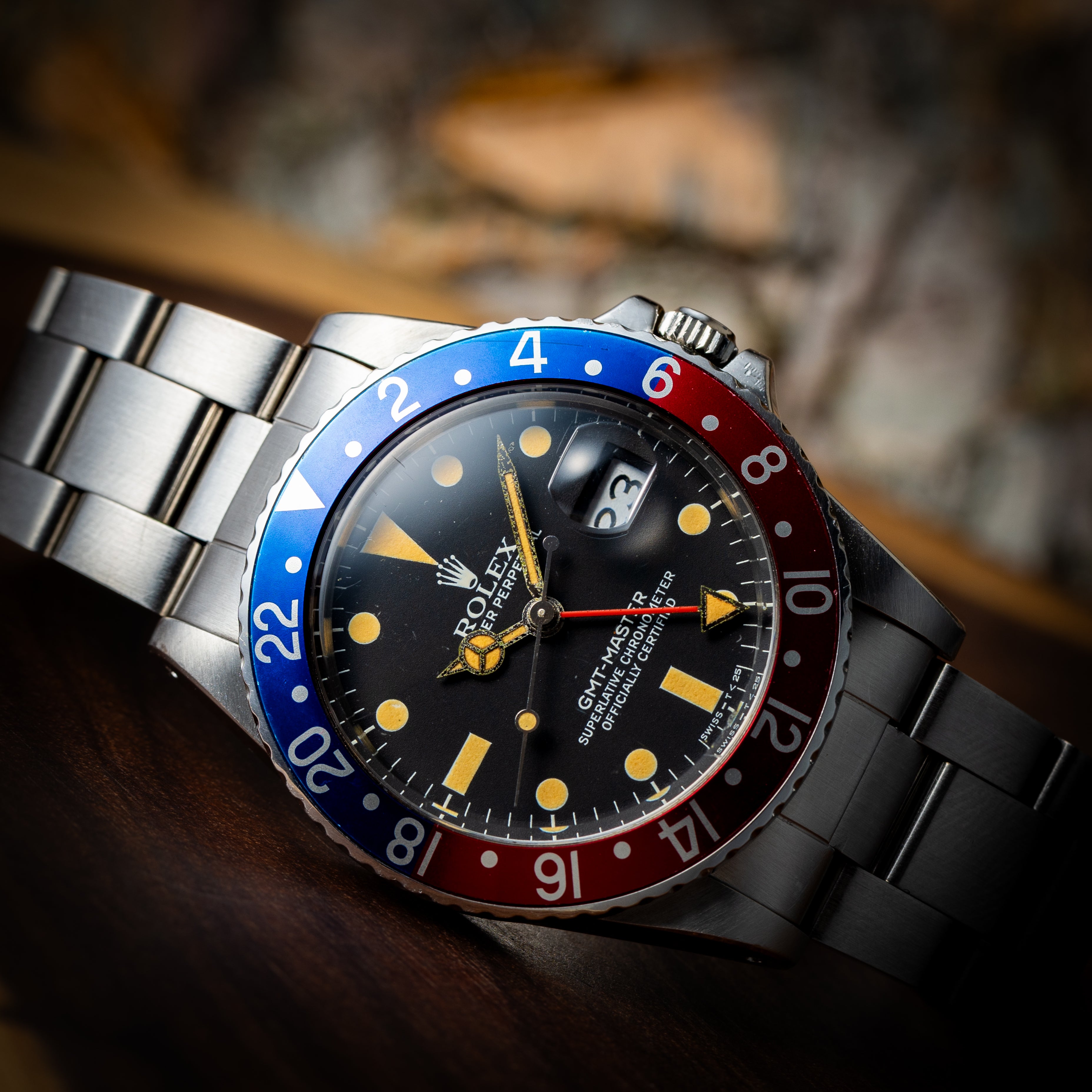 ロレックス GMTマスター 1983年製 ペプシベゼル Ref.16750フチなし