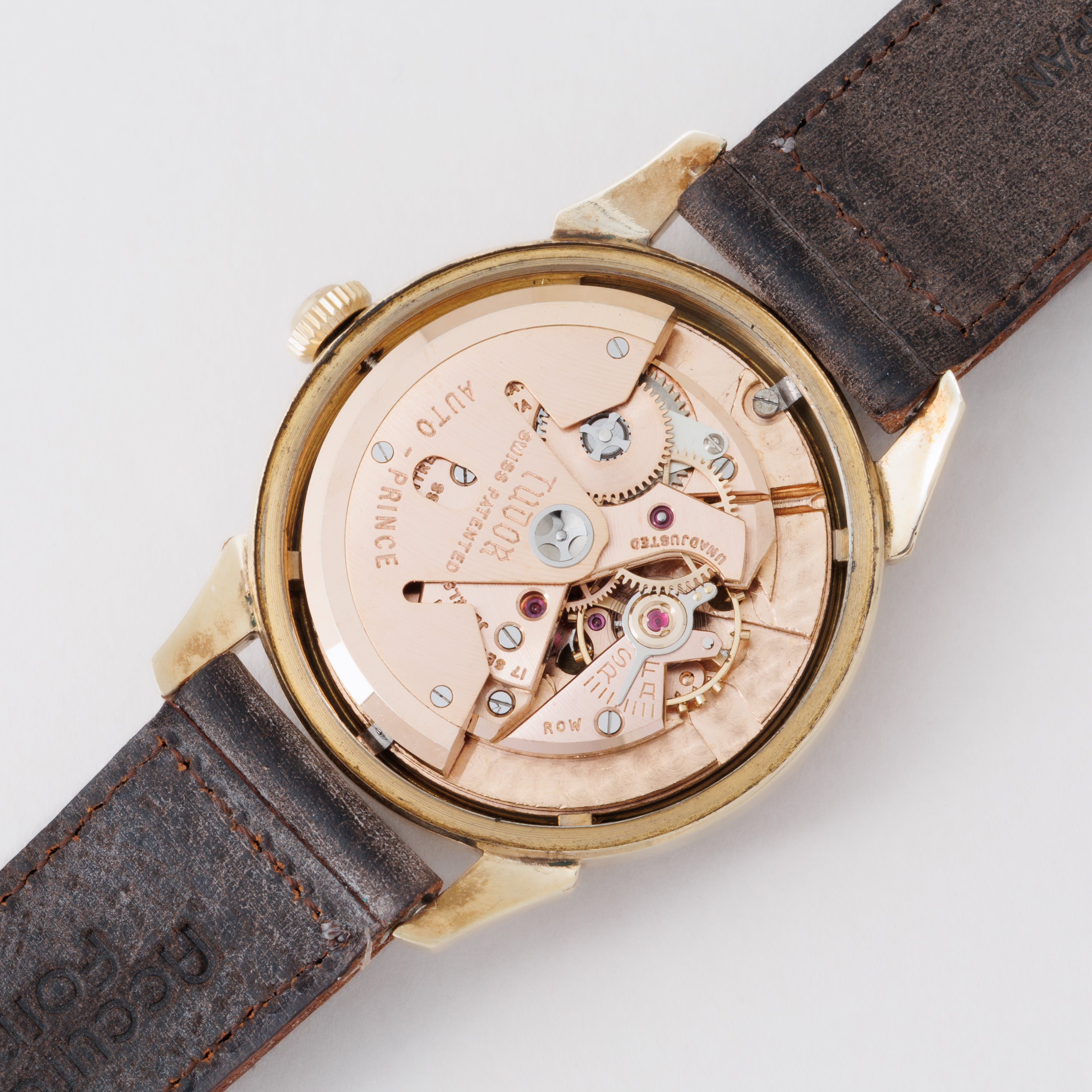 チューダー 小薔薇プリンス ブラックギョーシェダイヤル 1950年代製 自動巻 Cal.390 バタフライローター 10KGF