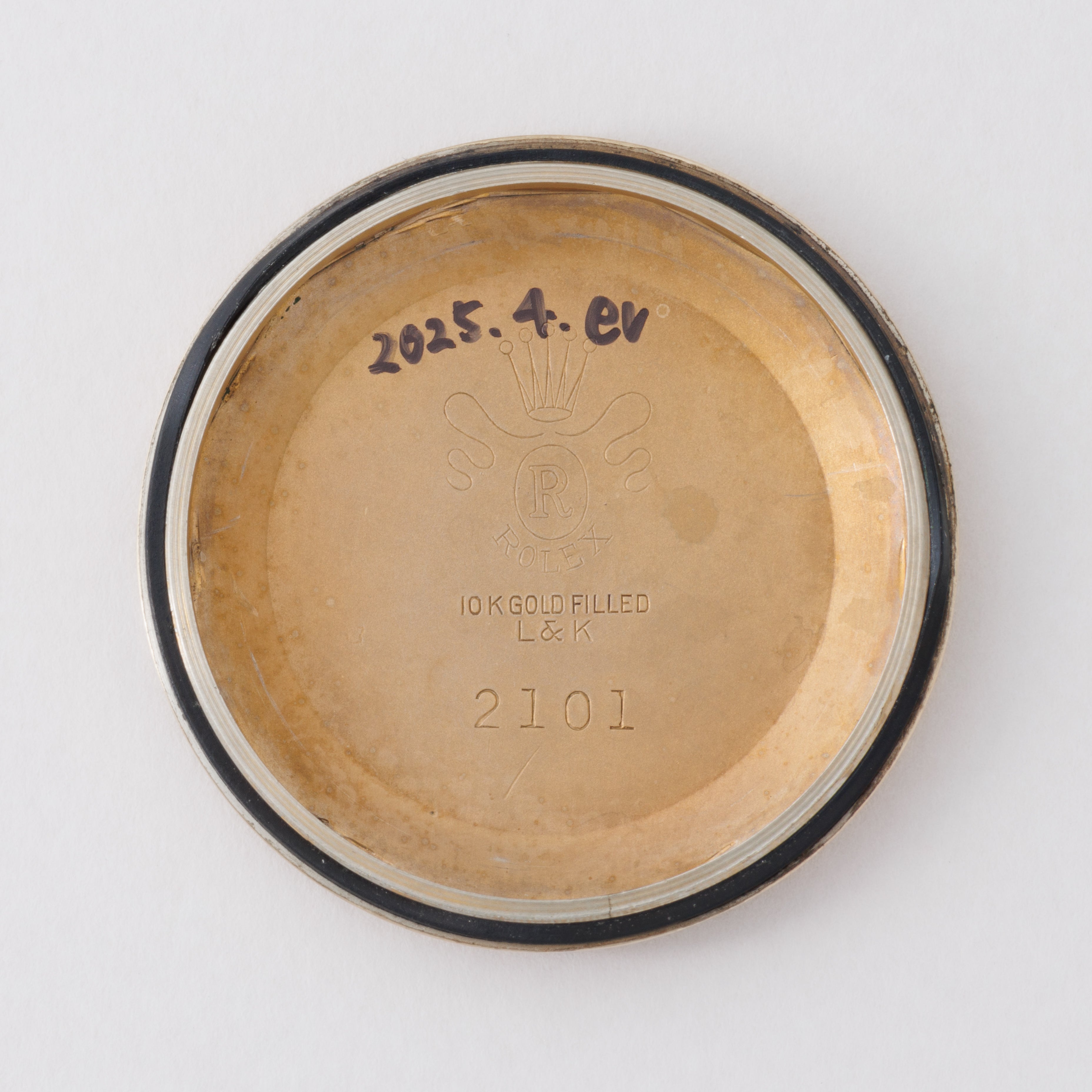 チューダー 小薔薇プリンス ブラックギョーシェダイヤル 1950年代製 自動巻 Cal.390 バタフライローター 10KGF