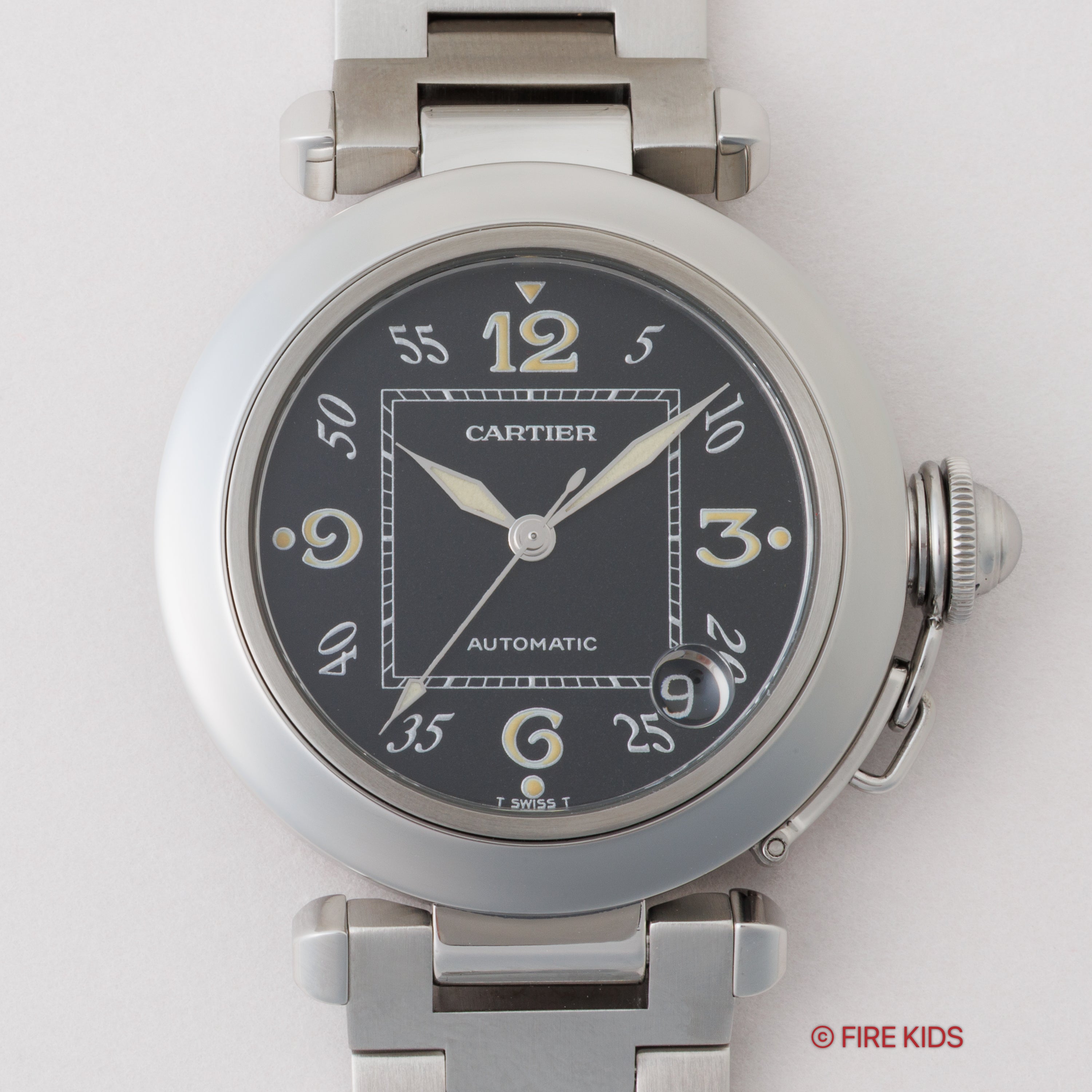 カルティエ パシャC オートマチック ブラックダイヤル 1990年代製 トリチウム