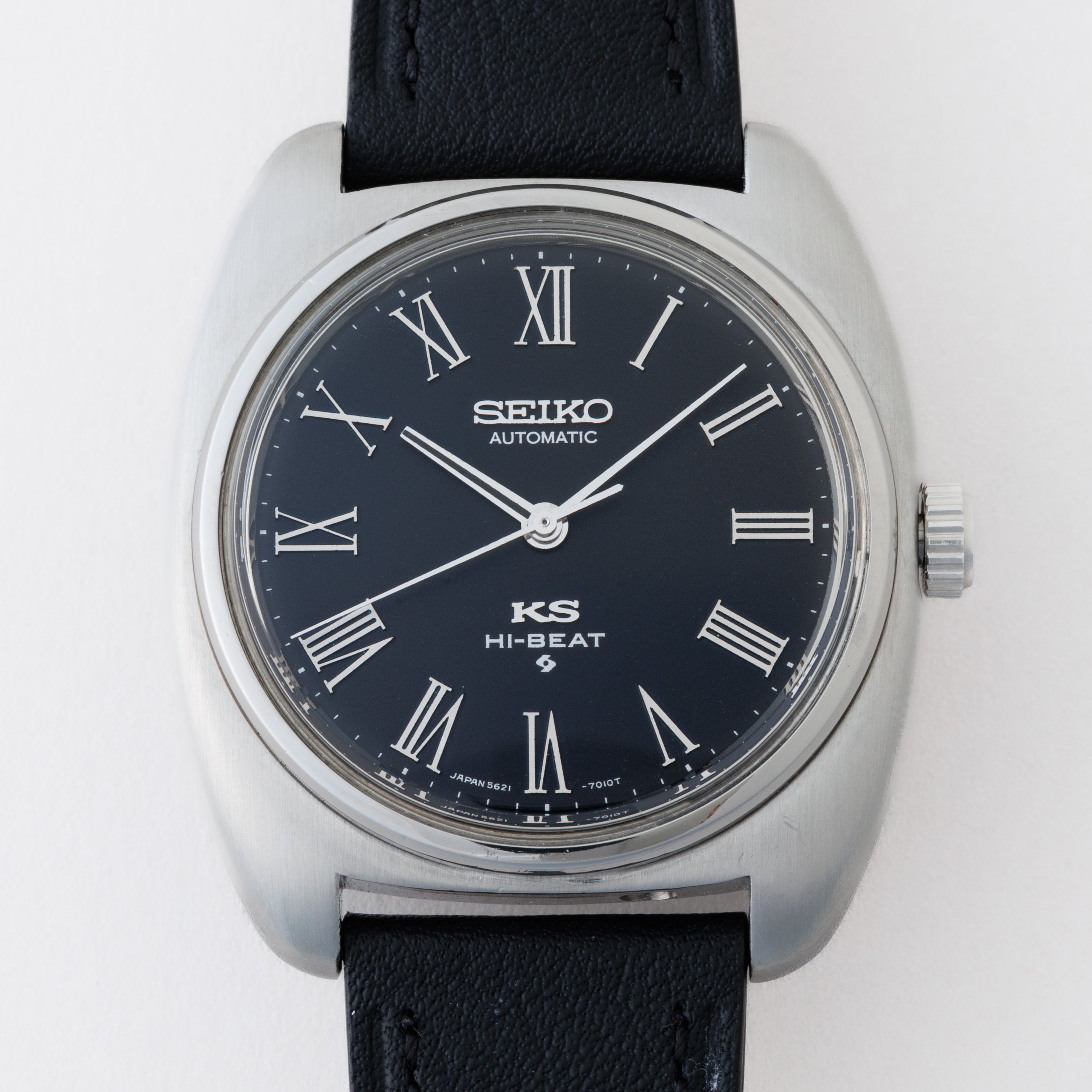 セイコー キングセイコー 56KS 1972年製 自動巻き クッションケース ブラックローマンインデックス Ref.5621-7000