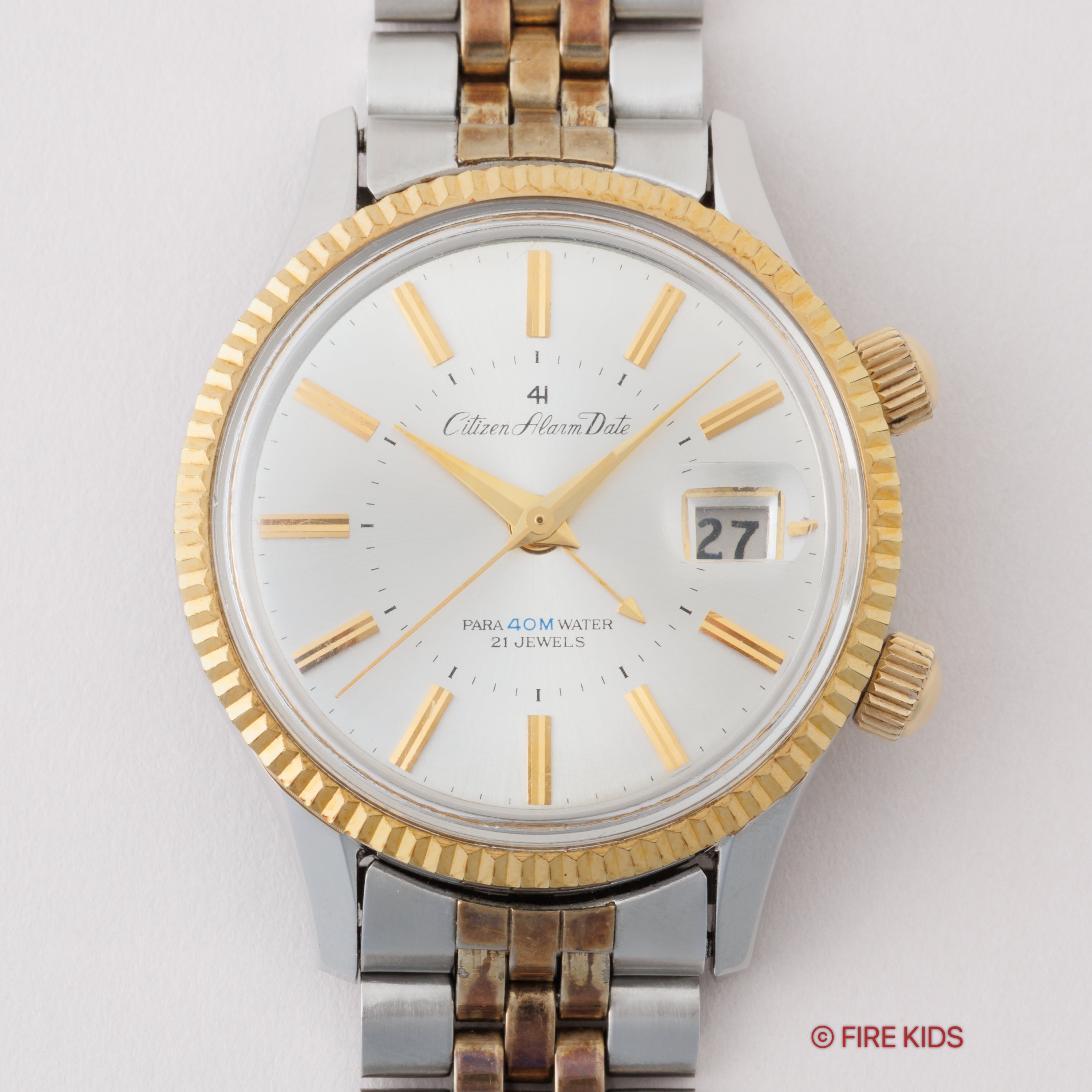 シチズン 4Hアラーム 1965年製 希少コンビブレス付き 手巻き