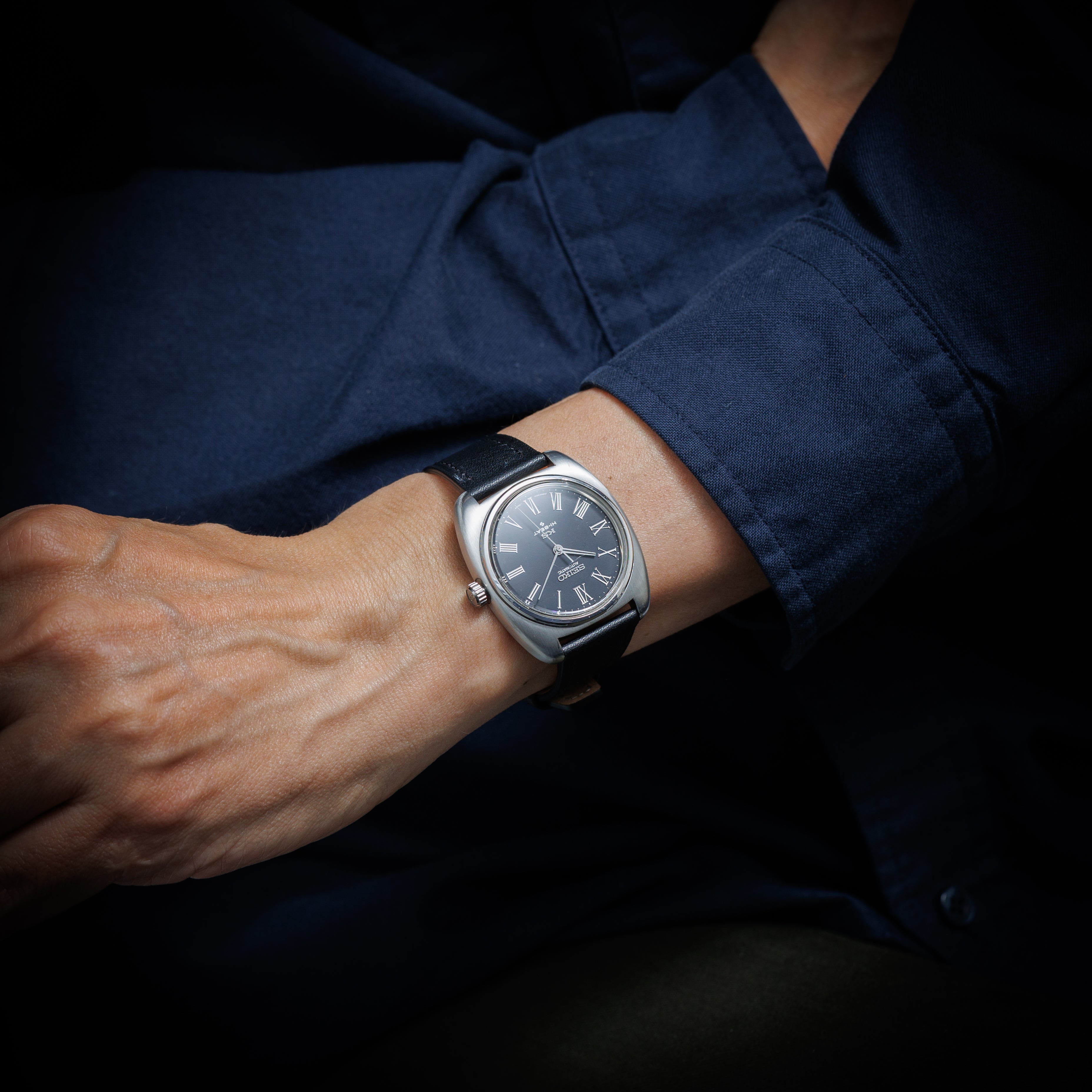 セイコー キングセイコー 56KS 1972年製 自動巻き クッションケース ブラックローマンインデックス Ref.5621-7000