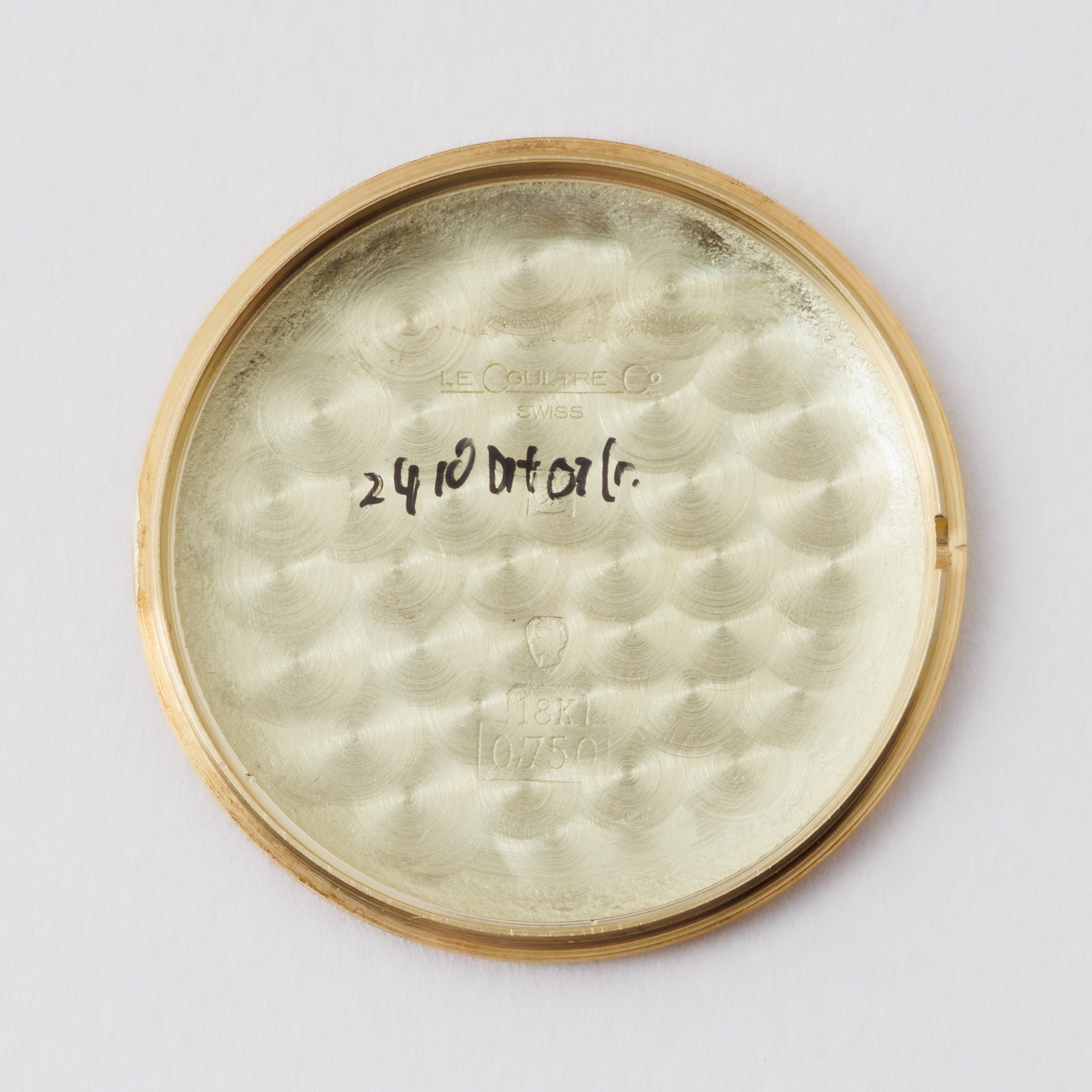 ジャガー・ルクルト ラウンド ホワイトローマンダイヤル 1960年代 18金無垢 手巻き Ref.9124-21 Cal.818/3 純正尾錠付き