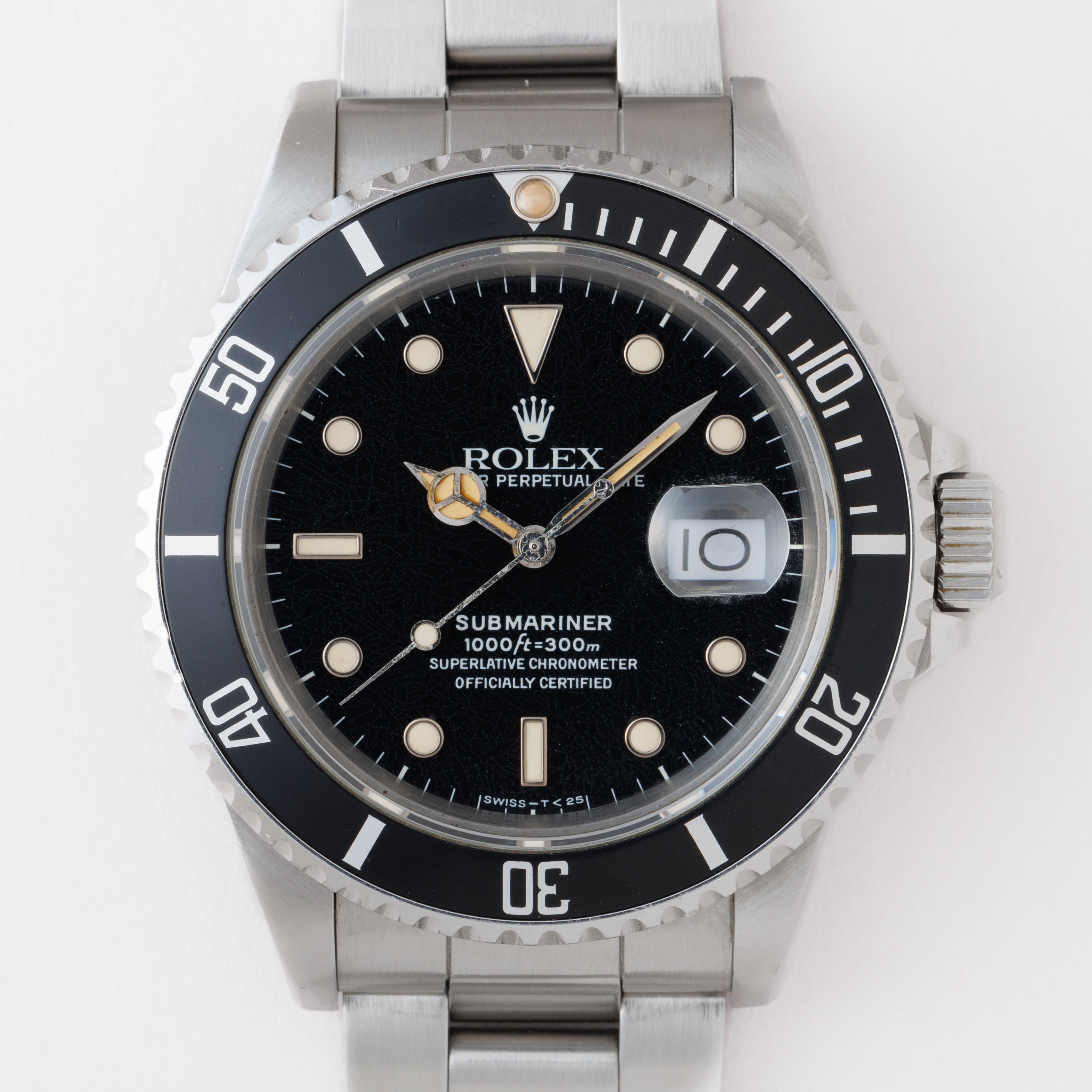 ロレックス サブマリーナ 1986年製 Ref.168000 スパイダーダイヤル タグ付き