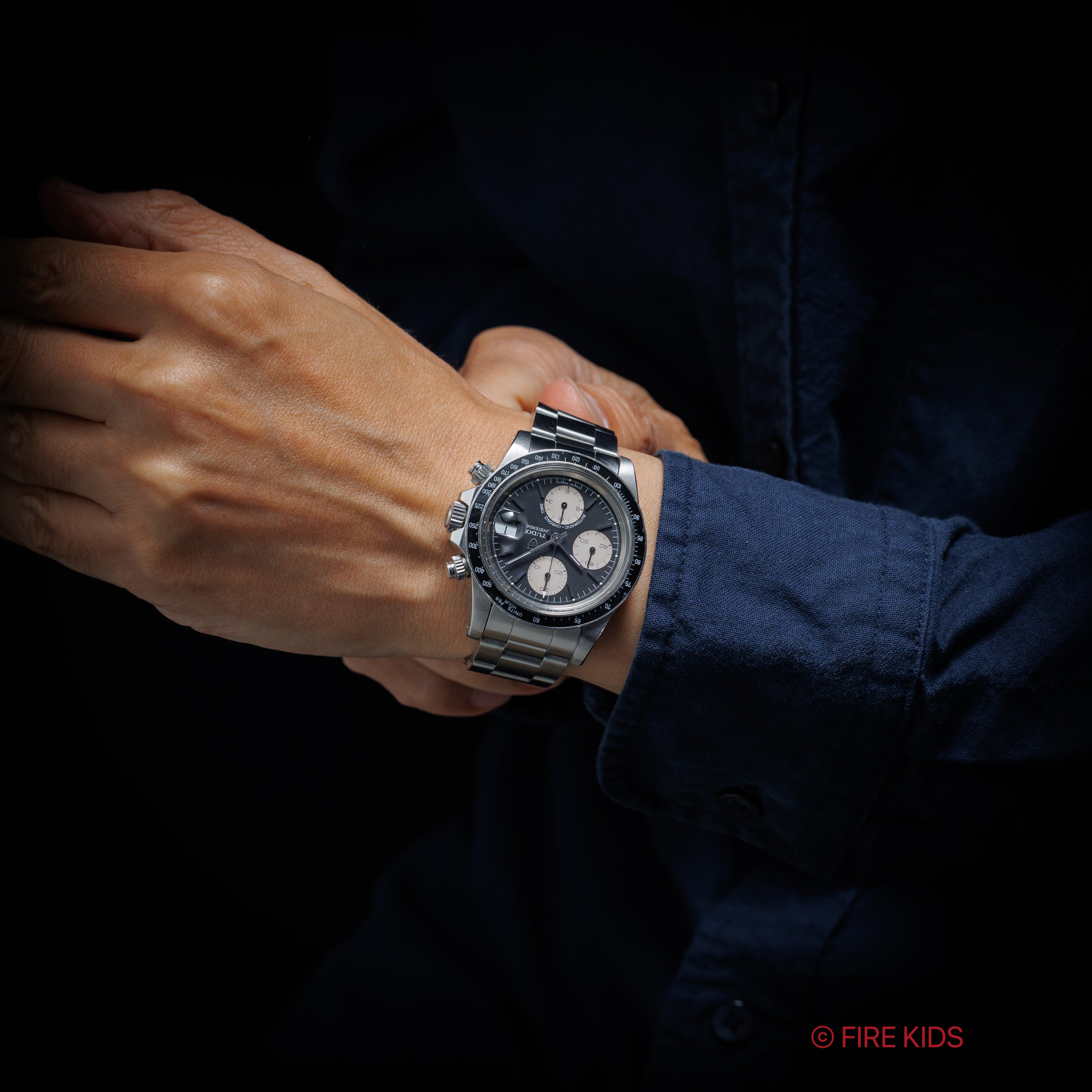 チューダー クロノタイム 1995年製 Ref.79160 逆パンダ コピー説明書付き 王冠リューズ