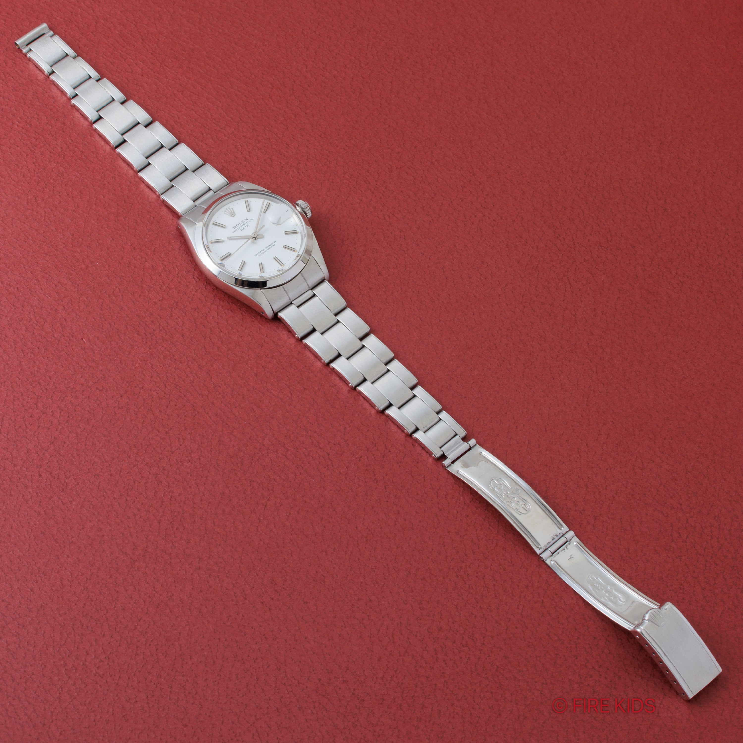 ロレックス 1971年製 オイスターパーペチュアルデイト Ref.1500 ホワイトダイヤル 国際サービス保証書付き