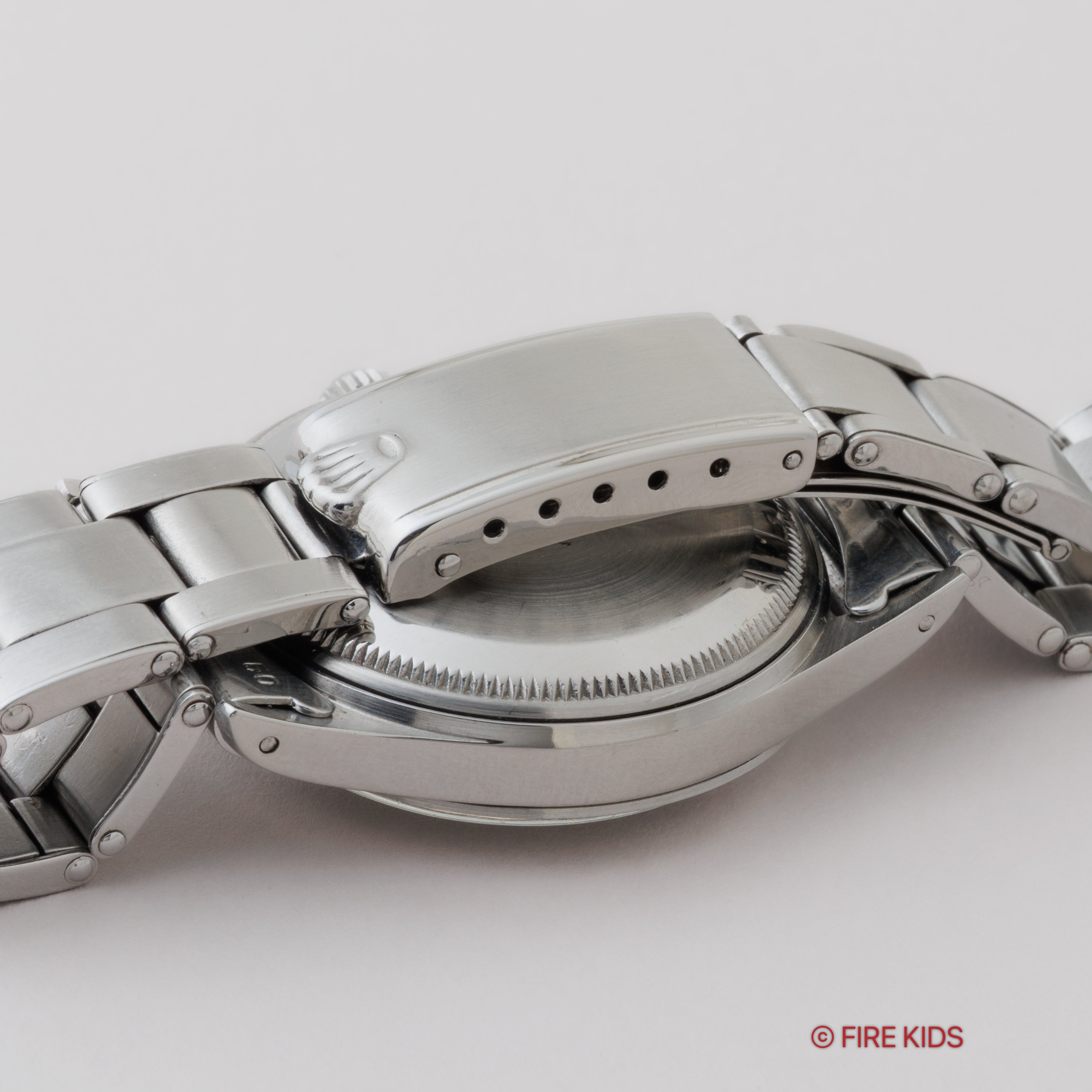 ロレックス オイスターパーペチュアル Ref.6532 ブルズアイダイヤル ノンデイト Cal.1030 深度表記 純正リベットブレス付き