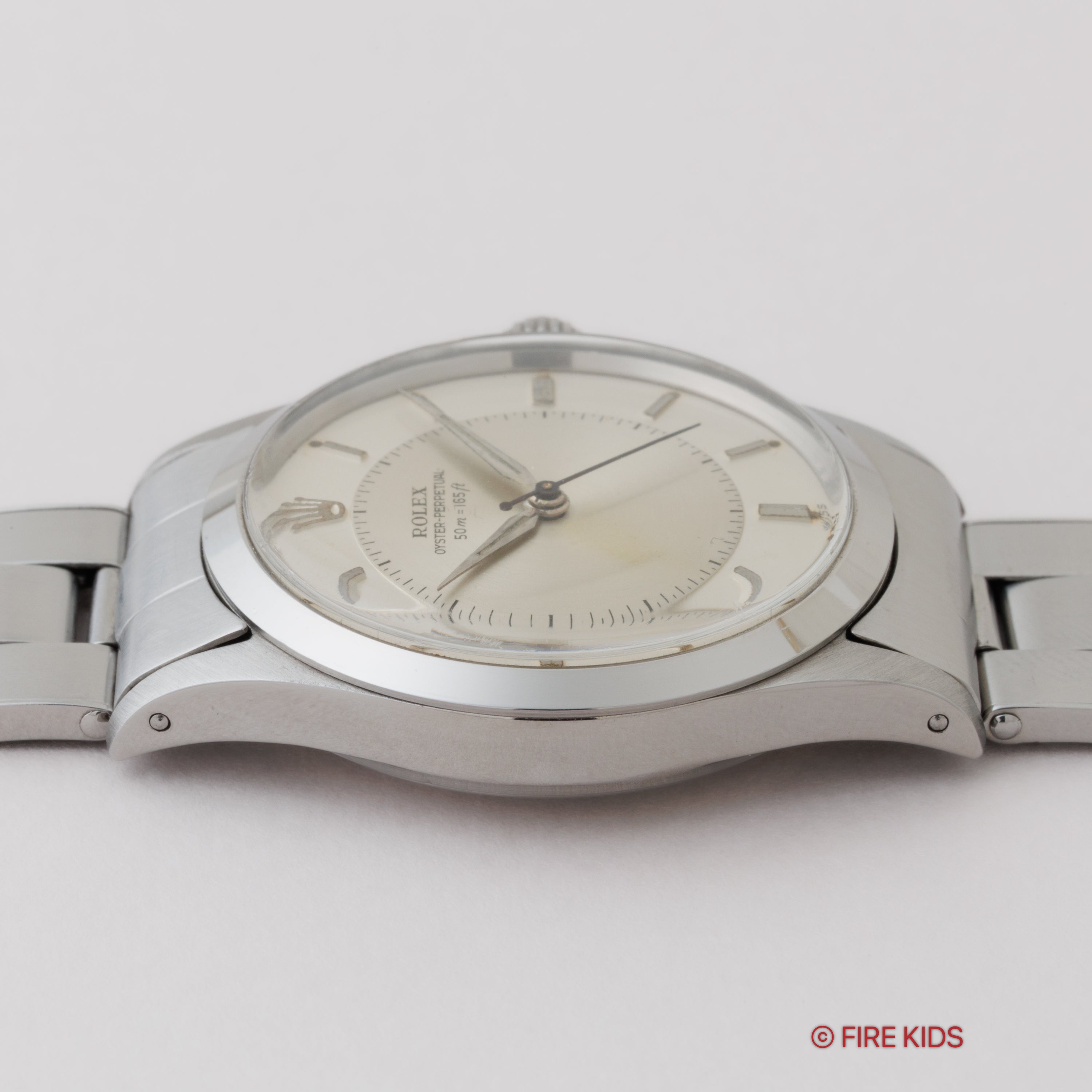 ロレックス オイスターパーペチュアル Ref.6532 ブルズアイダイヤル ノンデイト Cal.1030 深度表記 純正リベットブレス付き