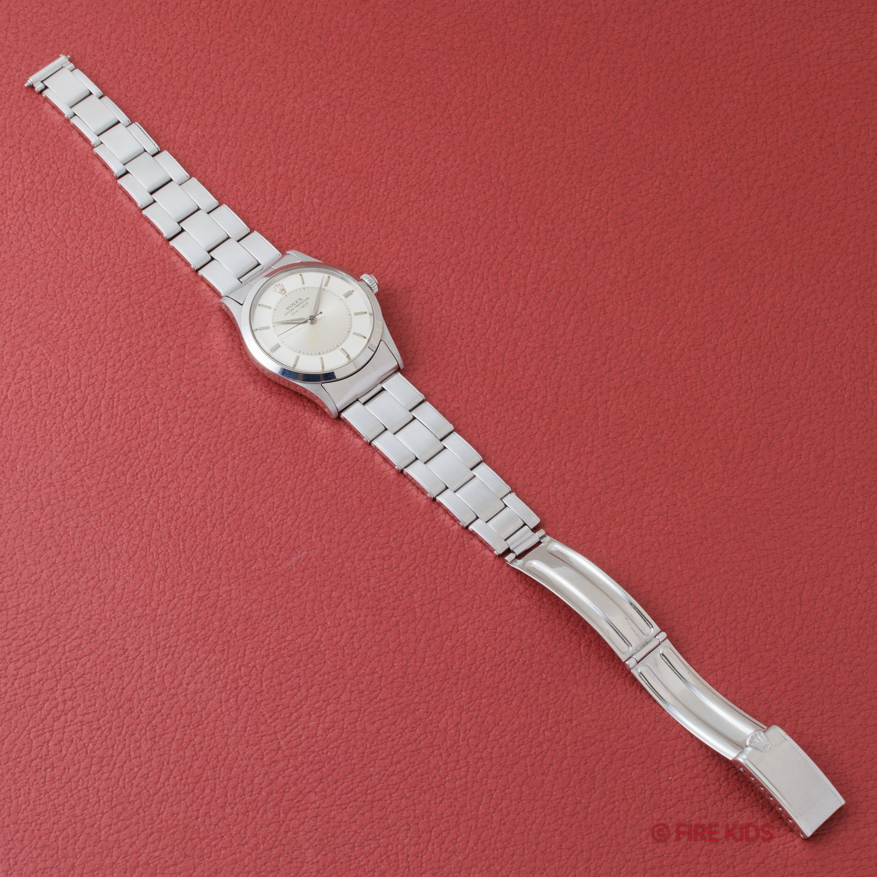 ロレックス オイスターパーペチュアル Ref.6532 ブルズアイダイヤル ノンデイト Cal.1030 深度表記 純正リベットブレス付き