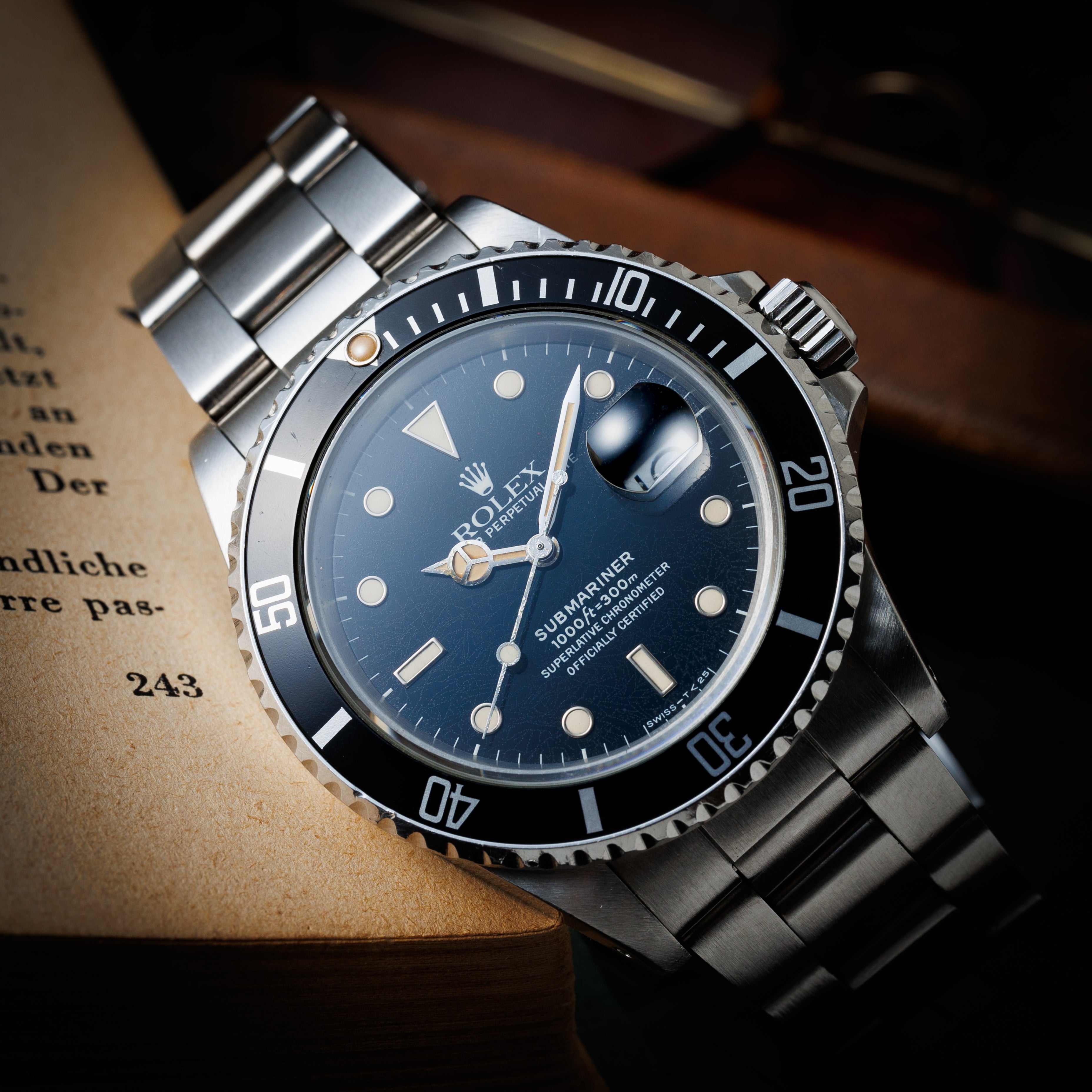 ロレックス サブマリーナ 1986年製 Ref.168000 スパイダーダイヤル タグ付き