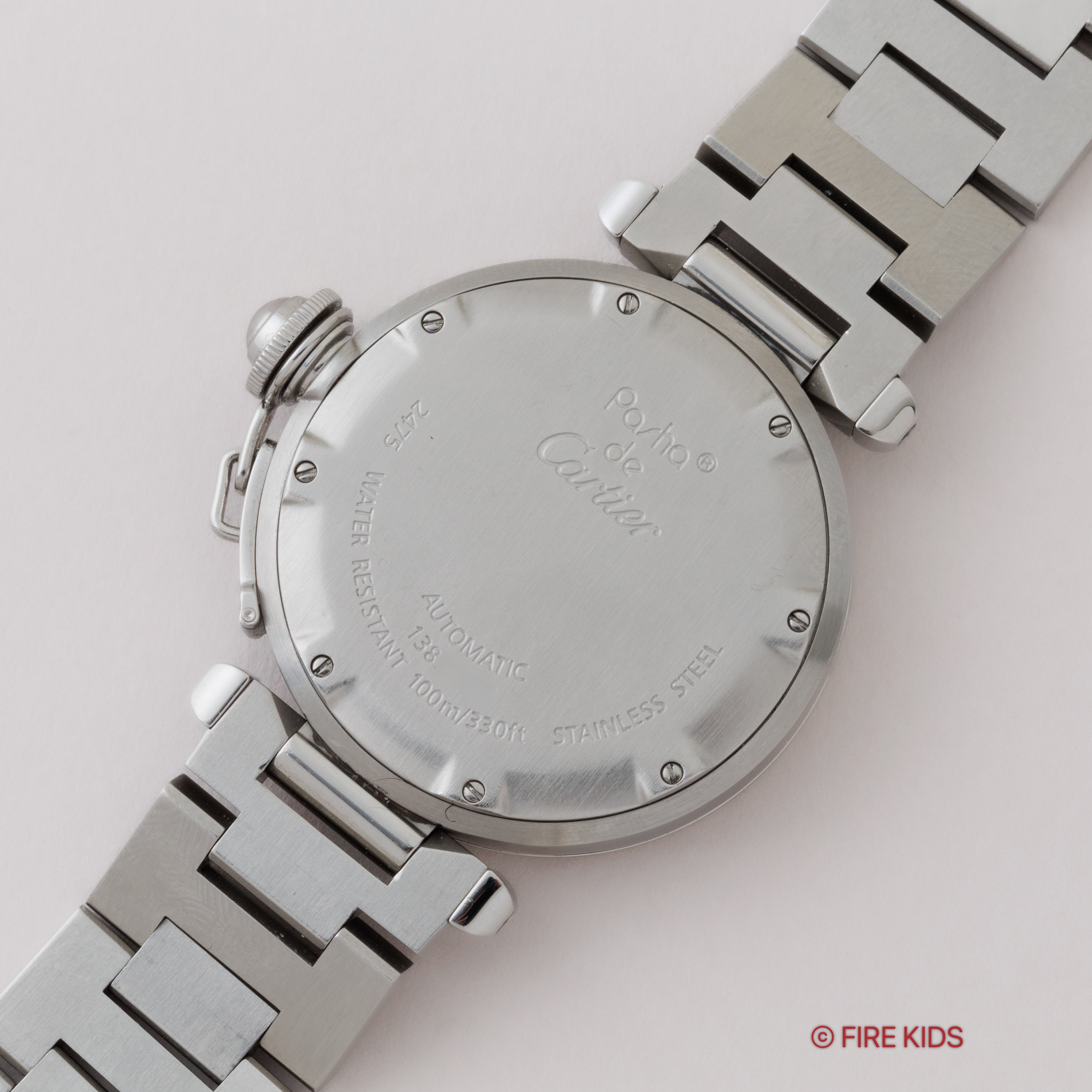 カルティエ パシャC 自動巻き 2000年代製 Ref.2475 ビックデイト ブラックダイヤル 2004年ギャラ付き