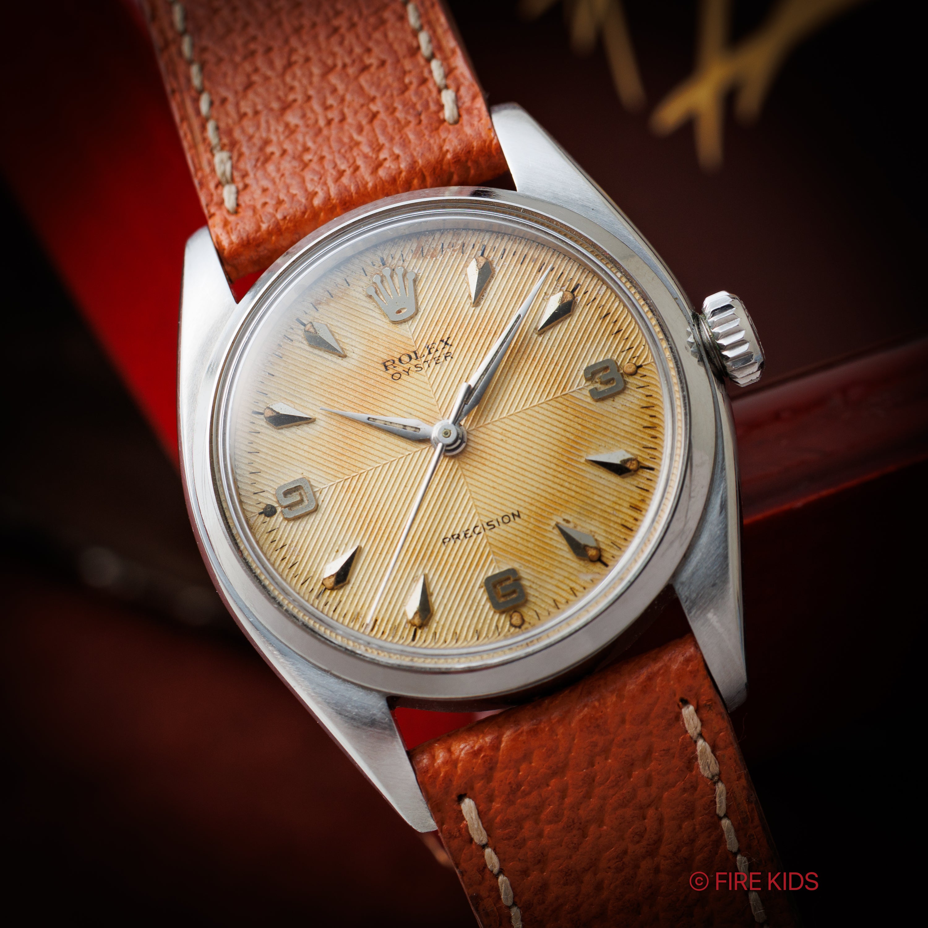 t*t様 ケ*ン様 ロレックス6422オイスタープレシジョン手巻きビンテージ ロレックス オイスター 1957年製 手巻き Ref.6422 シェブロン