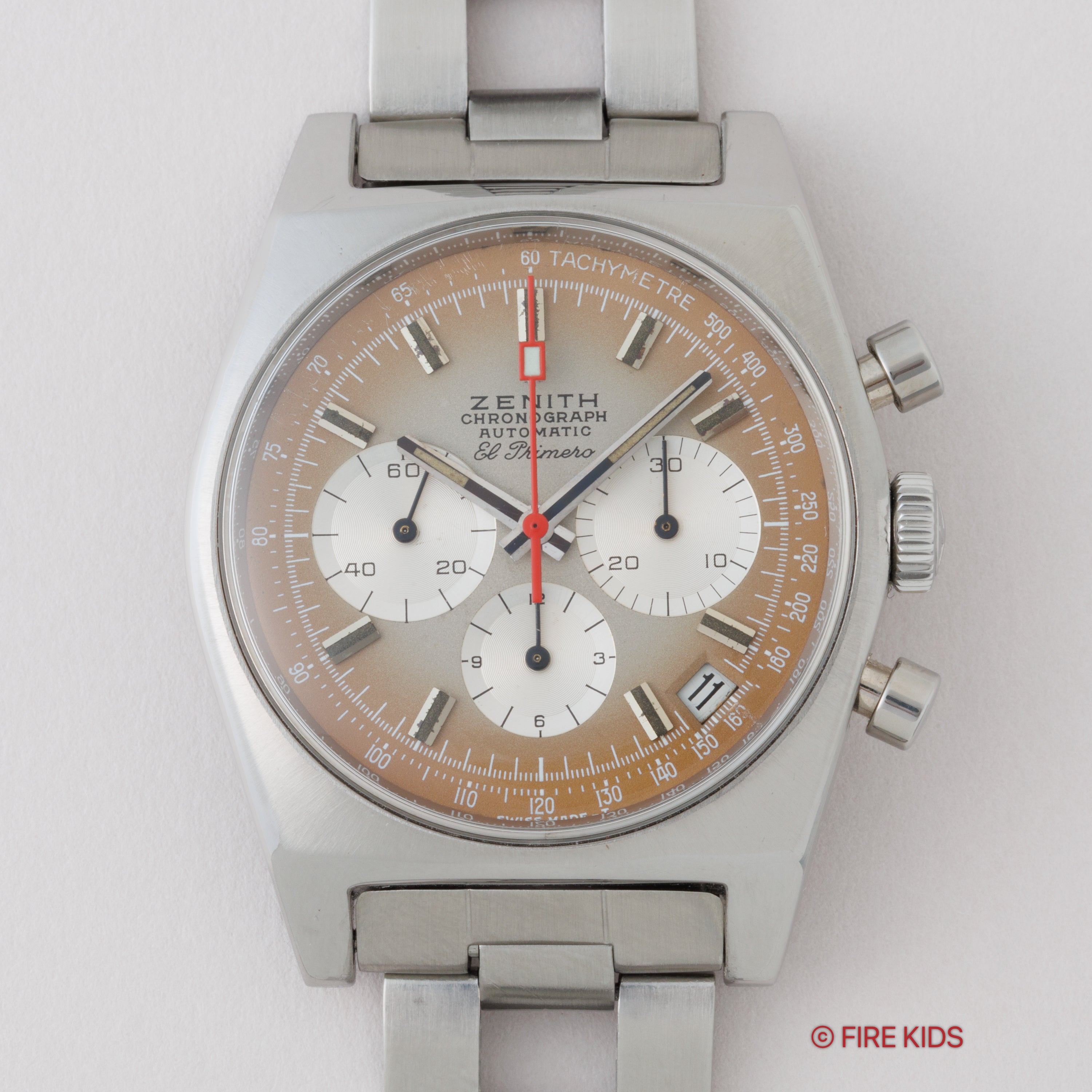 ゼニス エルプリメロ 1970年製(昭和45年製) Ref.A385 ケース、アーカイブ、2024年1月本国修理納品書付き