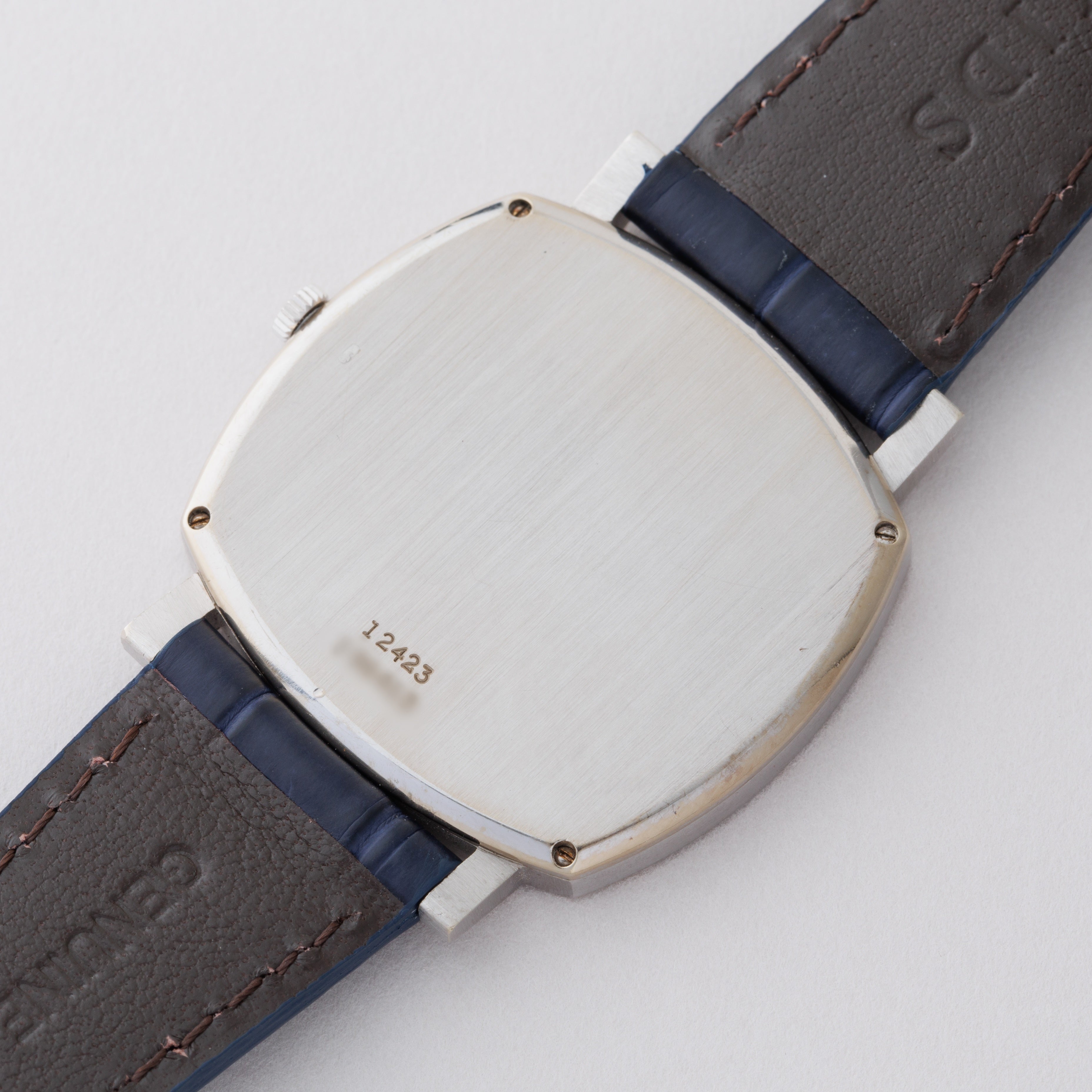 ピアジェ クッションケース 1960年代製 Ref.12423 オートマチック 18金ホワイトゴールド 純正尾錠付き