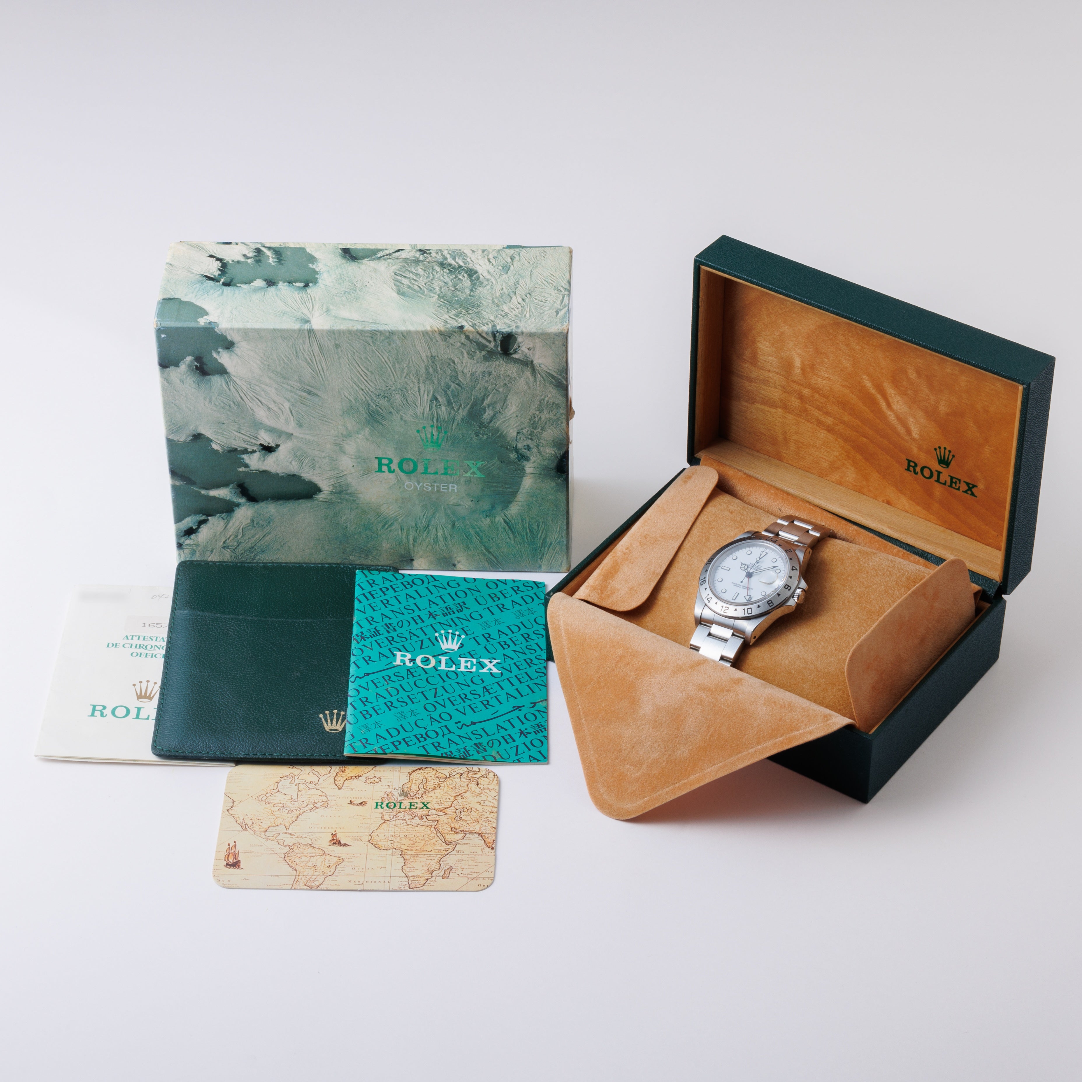 ロレックス エクスプローラーⅡ 1991年製 Ref.16570 箱、ギャラ付き