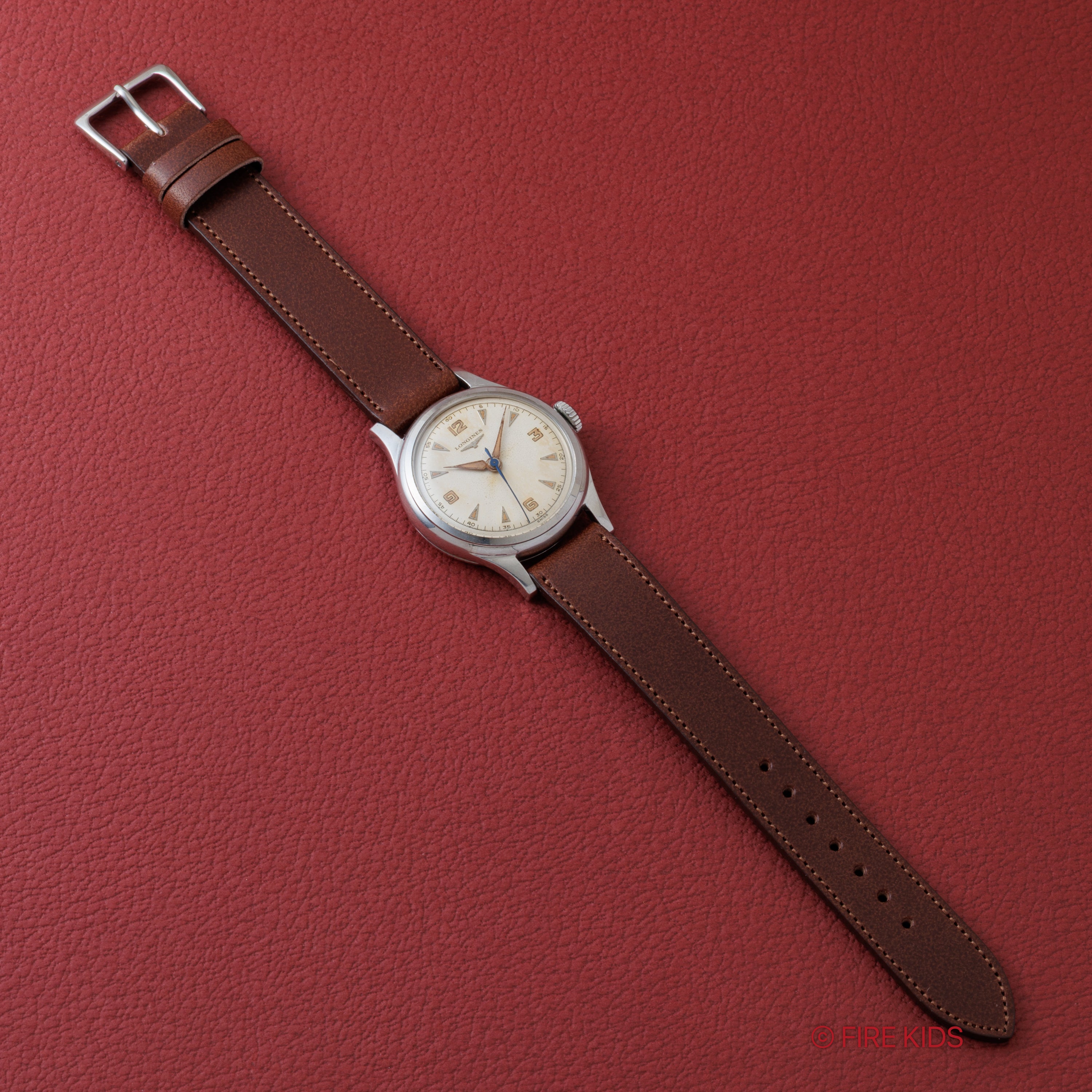 ロンジン セイタケ 手巻き 飛びアラビアダイヤル 1950年代製 34mmケース Cal.12.68N