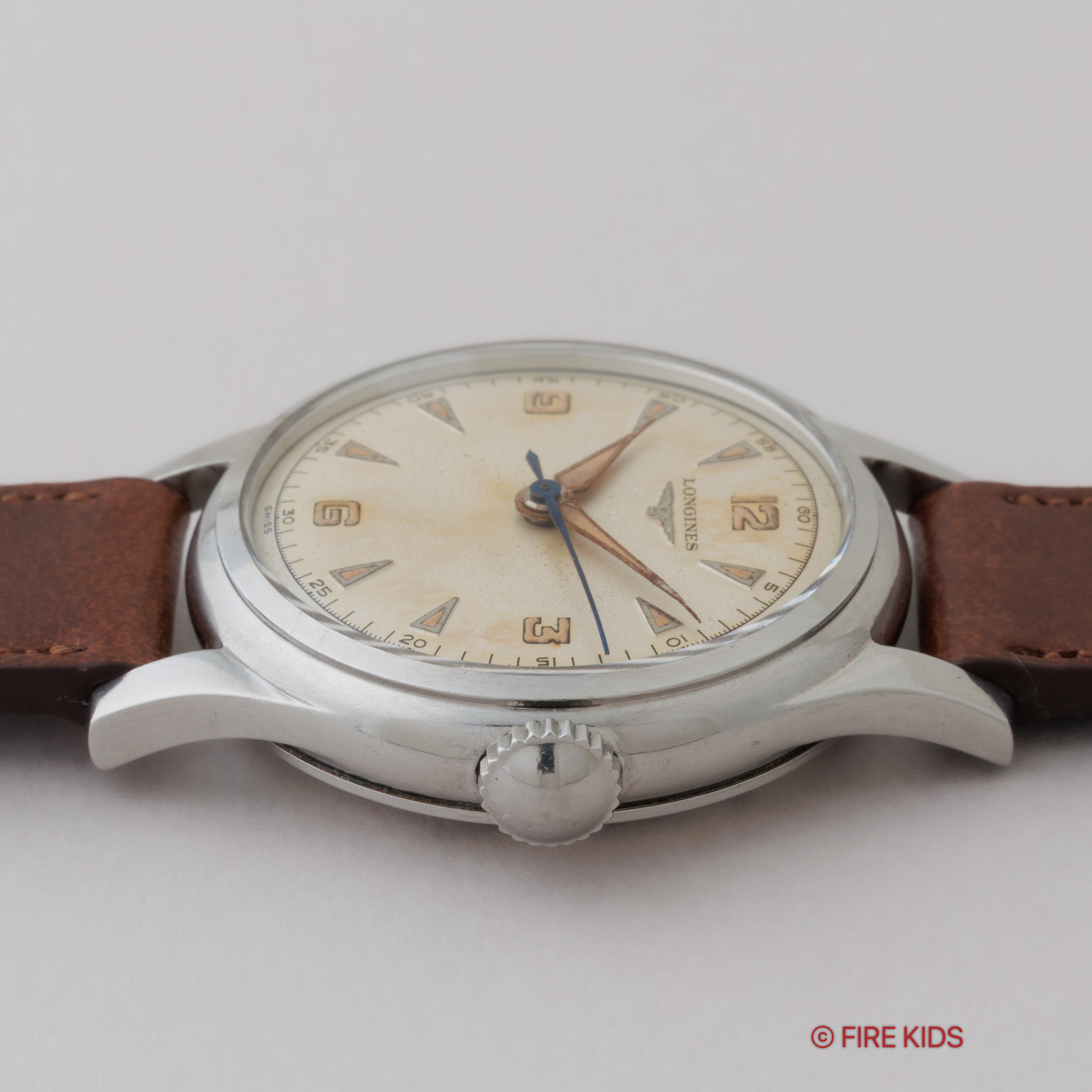 ロンジン セイタケ 手巻き 飛びアラビアダイヤル 1950年代製 34mmケース Cal.12.68N