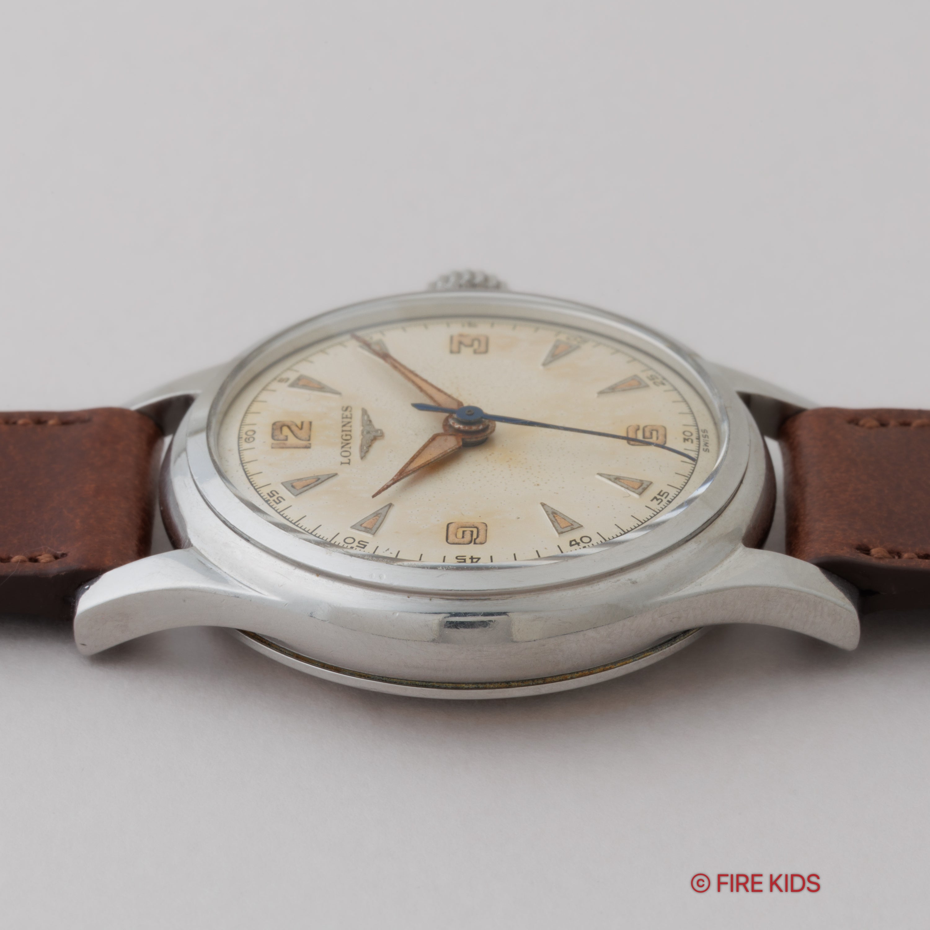 ロンジン セイタケ 手巻き 飛びアラビアダイヤル 1950年代製 34mmケース Cal.12.68N