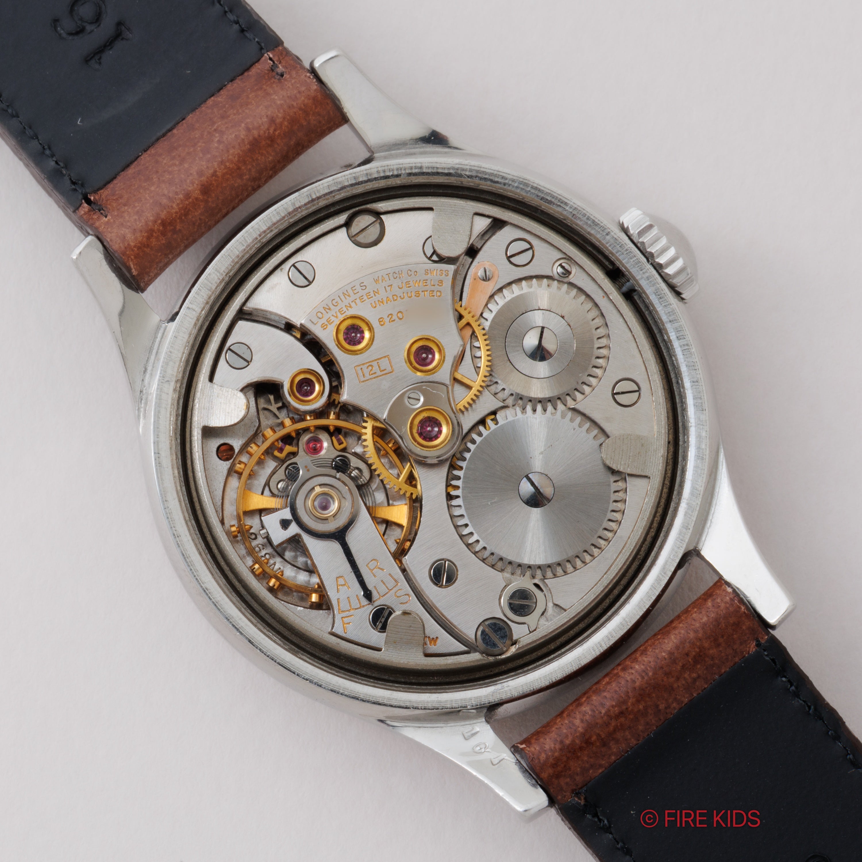 ロンジン セイタケ 手巻き 飛びアラビアダイヤル 1950年代製 34mmケース Cal.12.68N