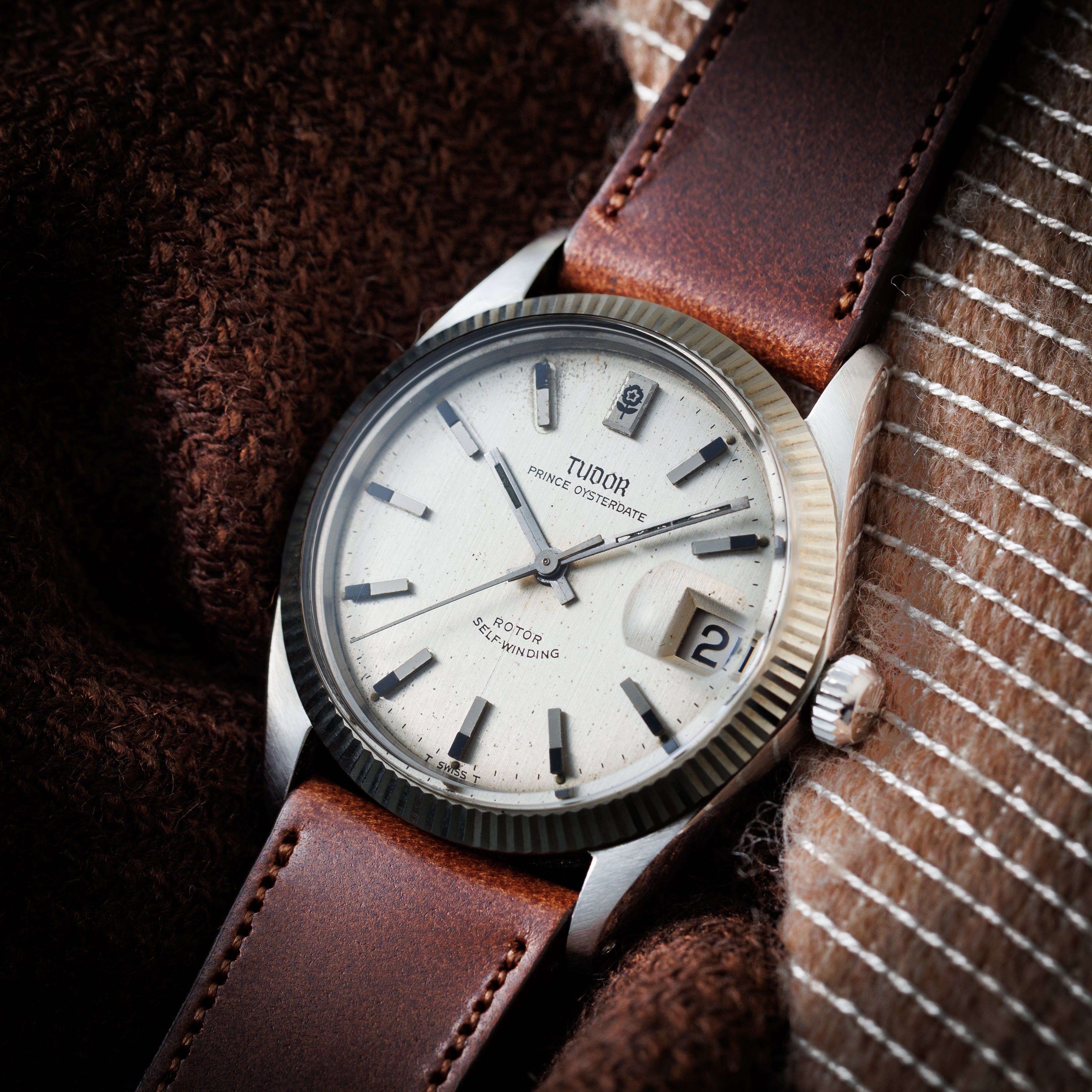 チューダー プリンスオイスターデイト 1967年製 Ref.7990/4 王冠リューズ 自動巻 フルーテッドベゼル