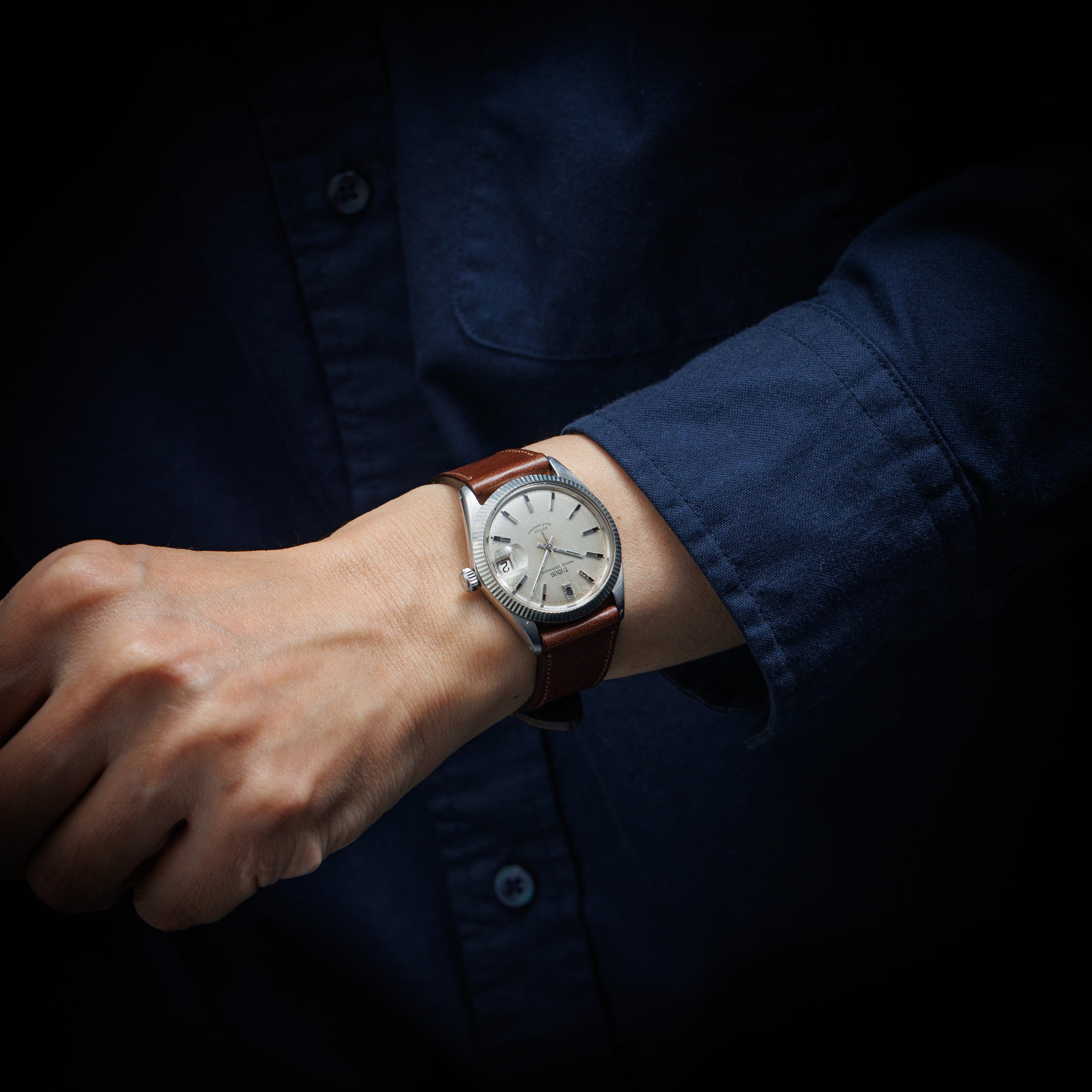 チューダー プリンスオイスターデイト 1967年製 Ref.7990/4 王冠リューズ 自動巻 フルーテッドベゼル