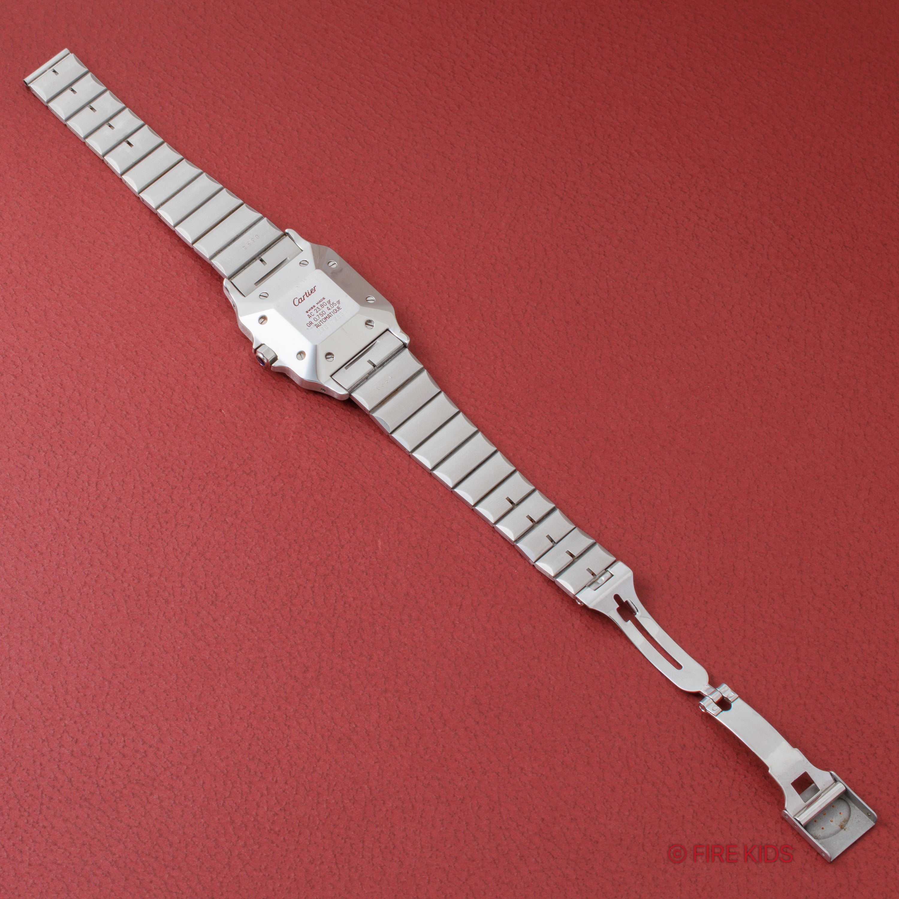 カルティエ サントス LMサイズ コンビ 自動巻き 1980年代製 ホワイトローマン 箱、ギャラ付