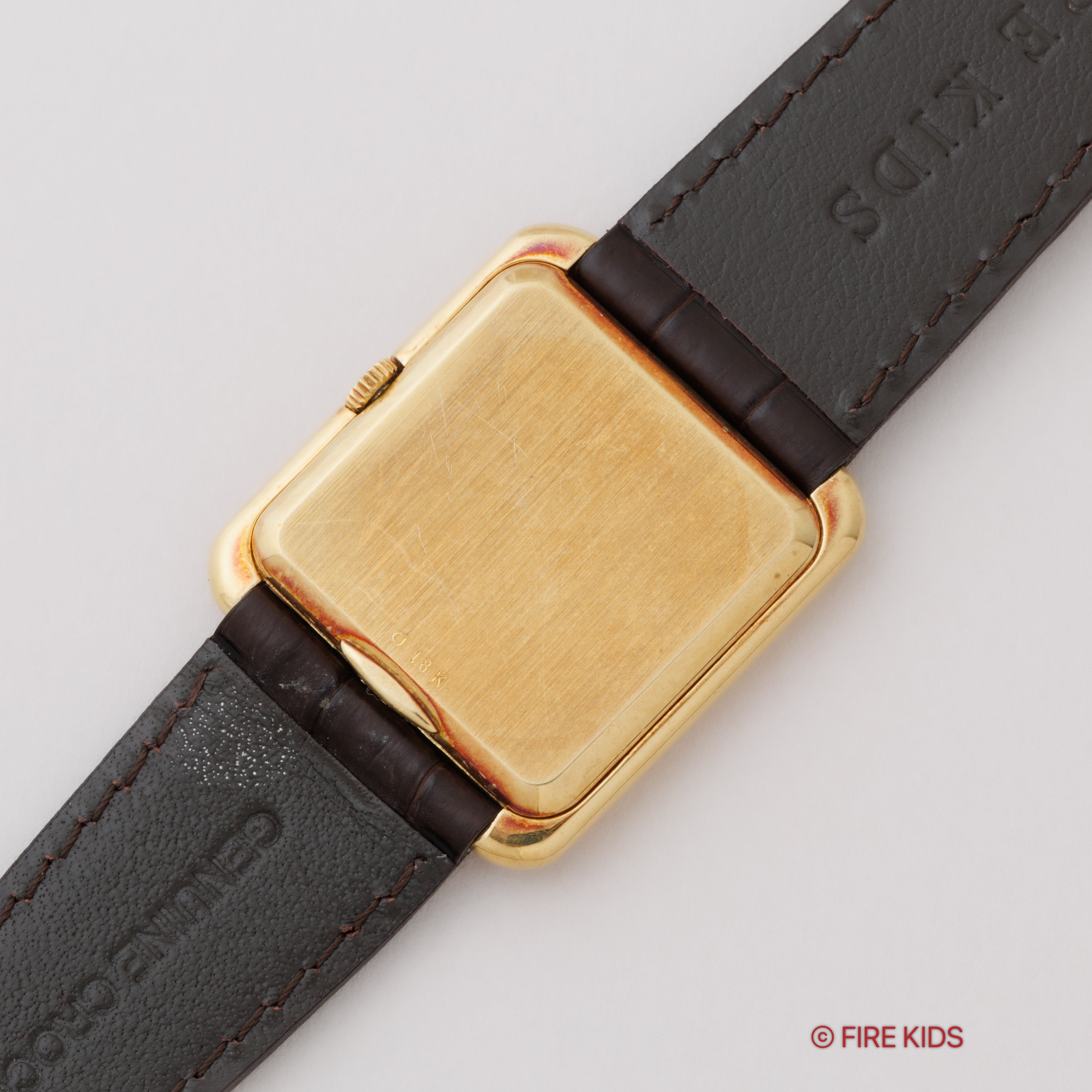 和光 18金無垢レクタンギュラーケース 1980年代製 手巻 スイスEBEL社製ムーブメント エンボスダイヤル