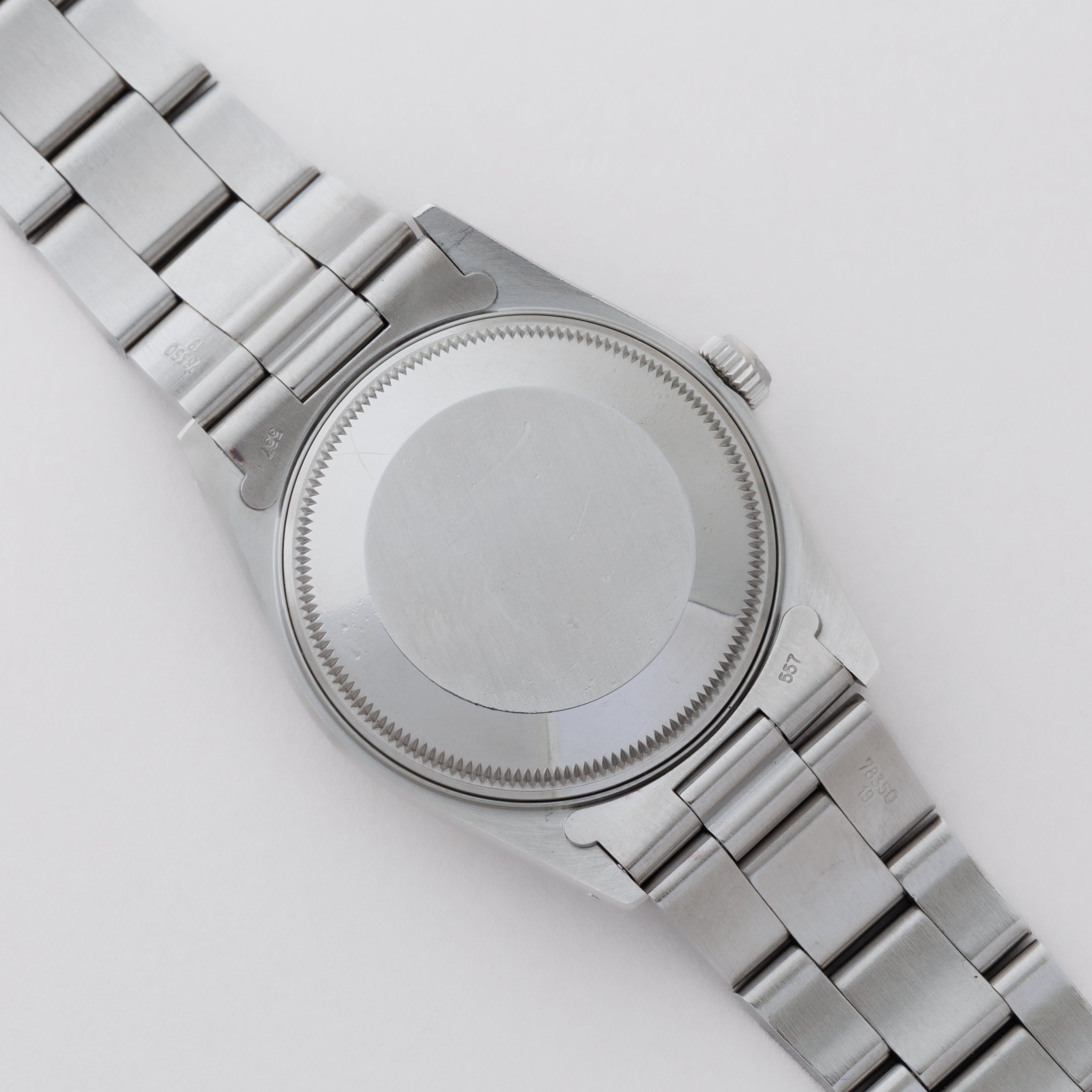 ロレックス オイスターパーペチュアルデイト 1987年製 Ref.15000 シルバーダイヤル ギャラ、冊子付き