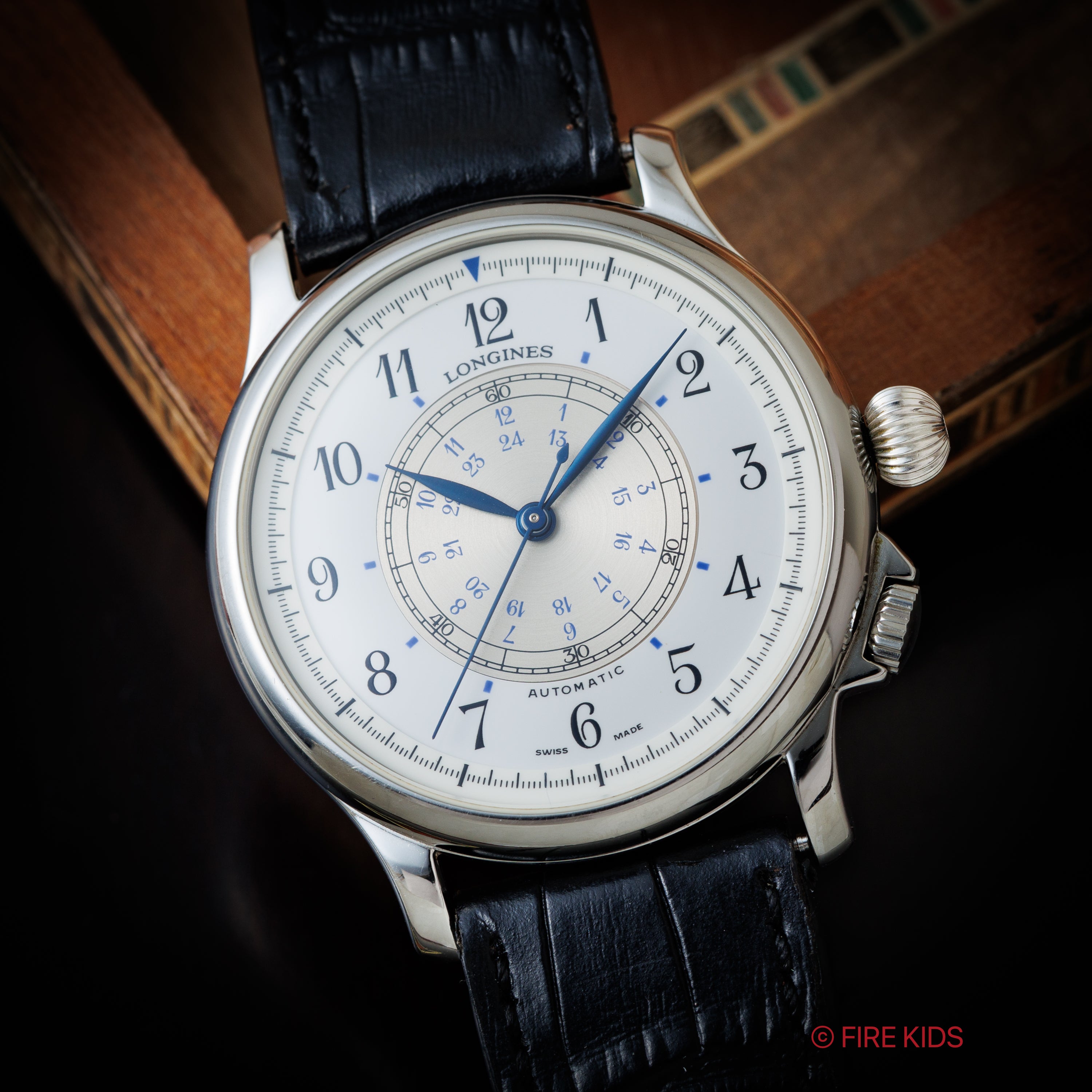 ロンジン リンドバーグ ナヴィゲーション 1996年保証書 3000本限定復刻モデル 自動巻 裏蓋スケルトン