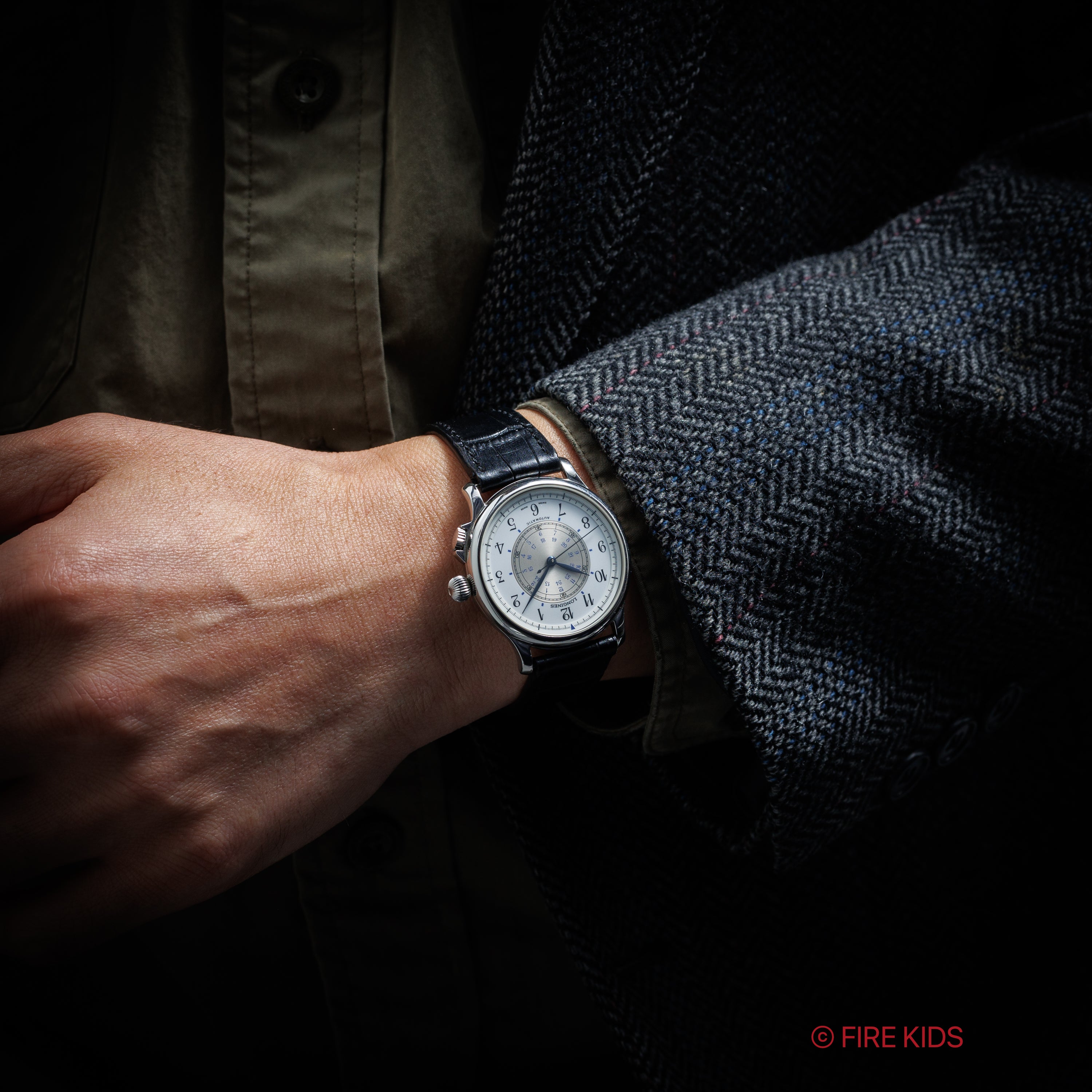 ロンジン リンドバーグ ナヴィゲーション 1996年保証書 3000本限定復刻モデル 自動巻 裏蓋スケルトン