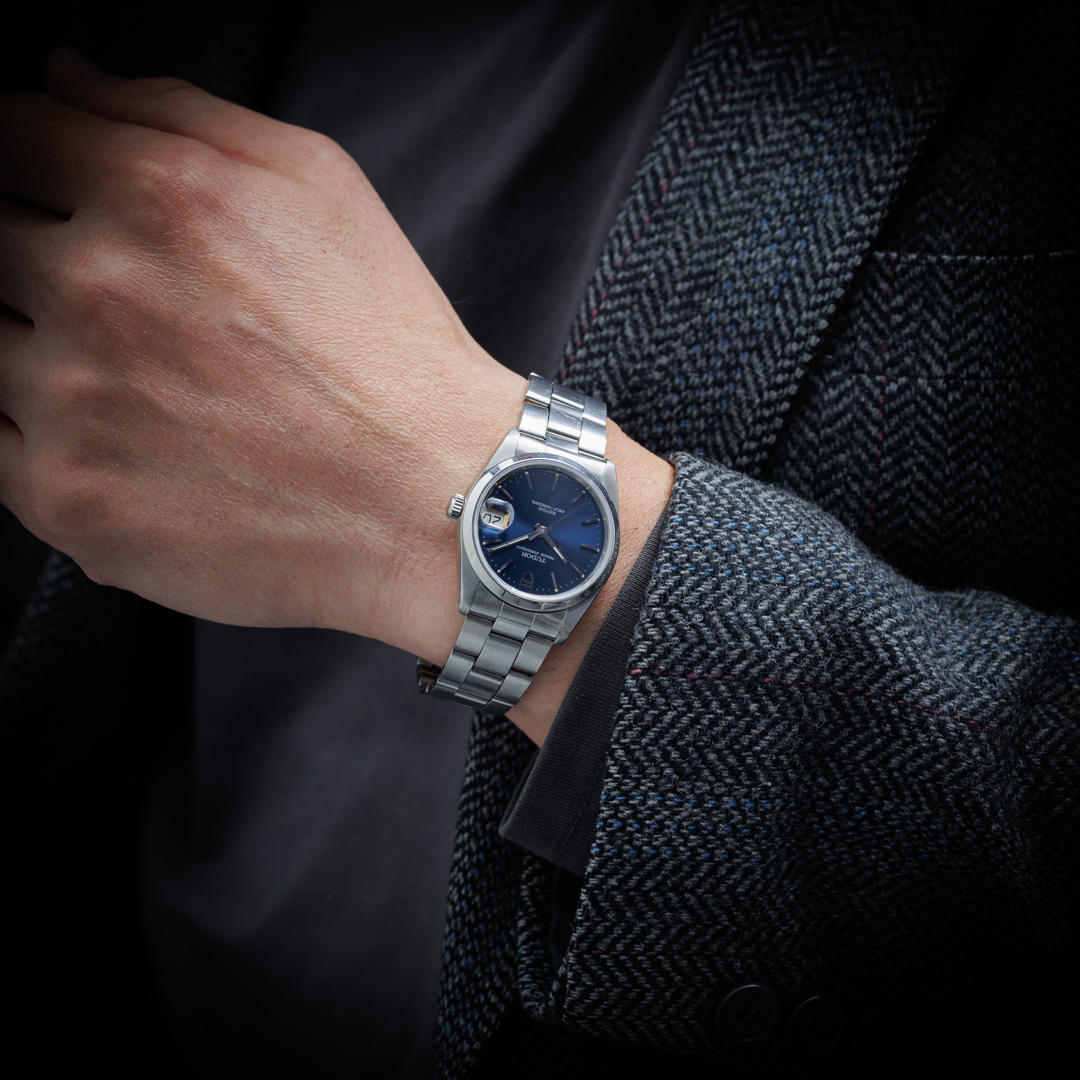 チューダー プリンスオイスターデイト 1994年製 Ref.74000N ブルーダイヤル 王冠リューズ 純正ブレス