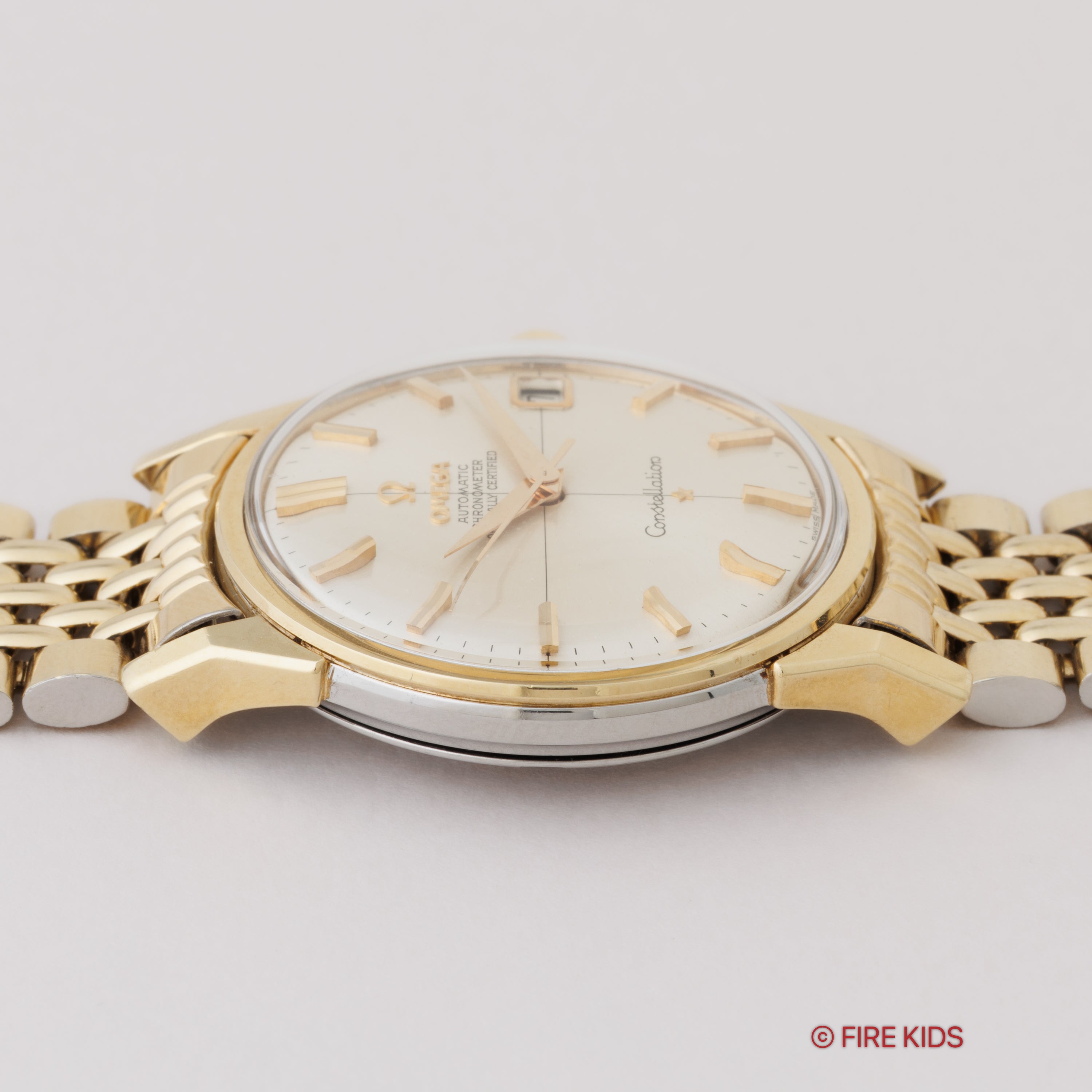 オメガ コンステレーション ラウンドケース トップゴールド 自動巻き 1966年製 Ref.168.005 純正ブレス付き