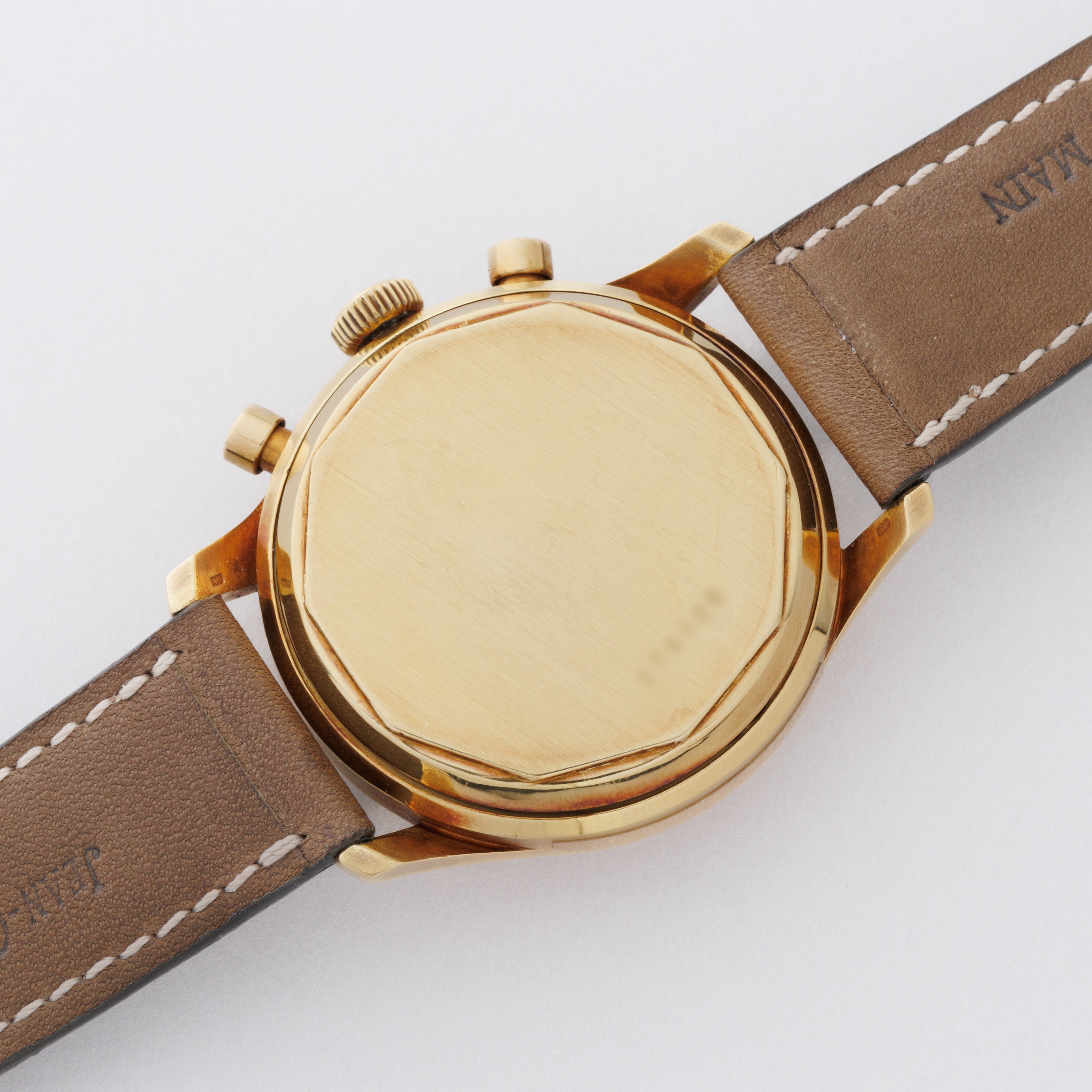 ルクルト 18金無垢防水ケース 3レジスタークロノグラフ バルジュー72搭載 1960年代製トリプルサイン