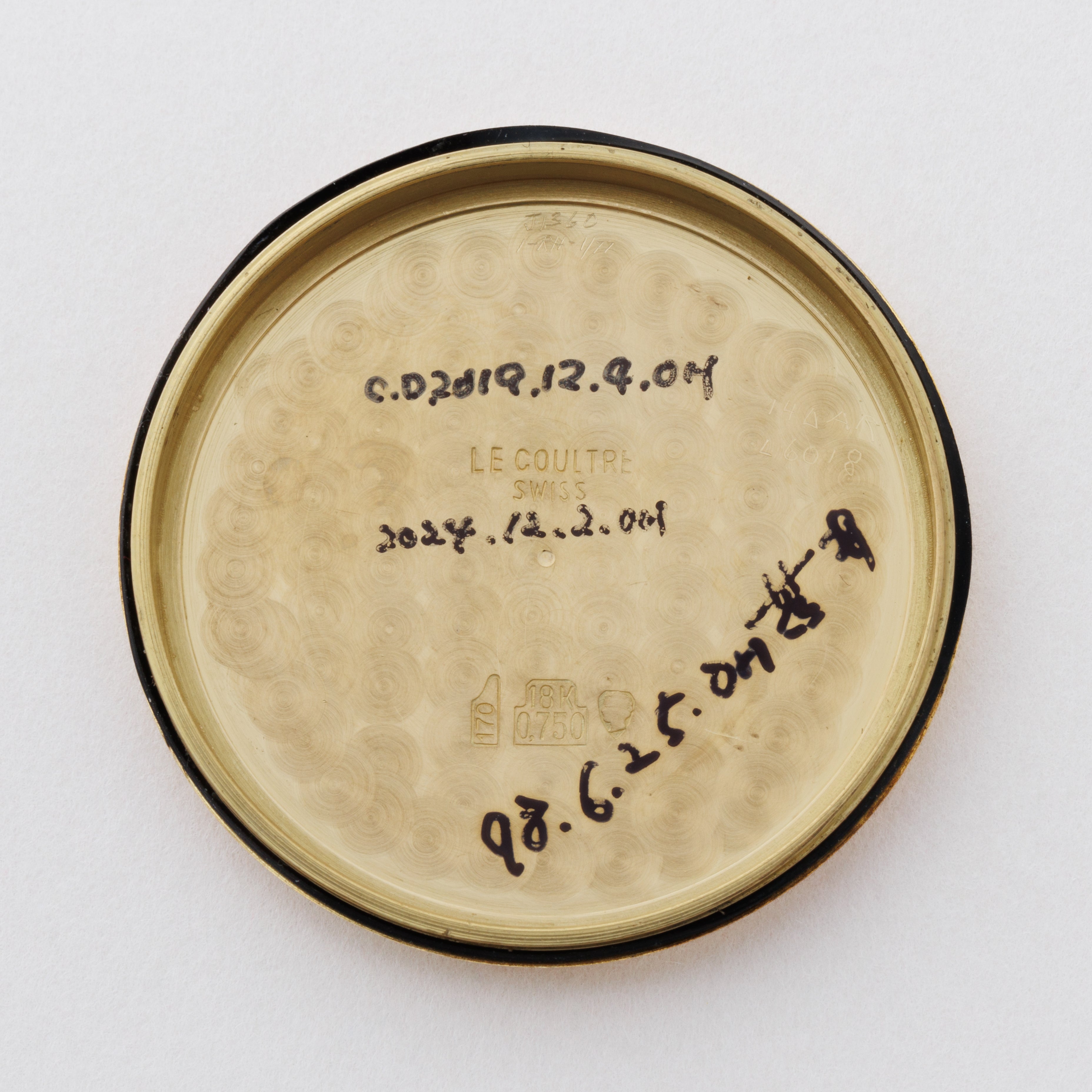 ルクルト 18金無垢防水ケース 3レジスタークロノグラフ バルジュー72搭載 1960年代製トリプルサイン