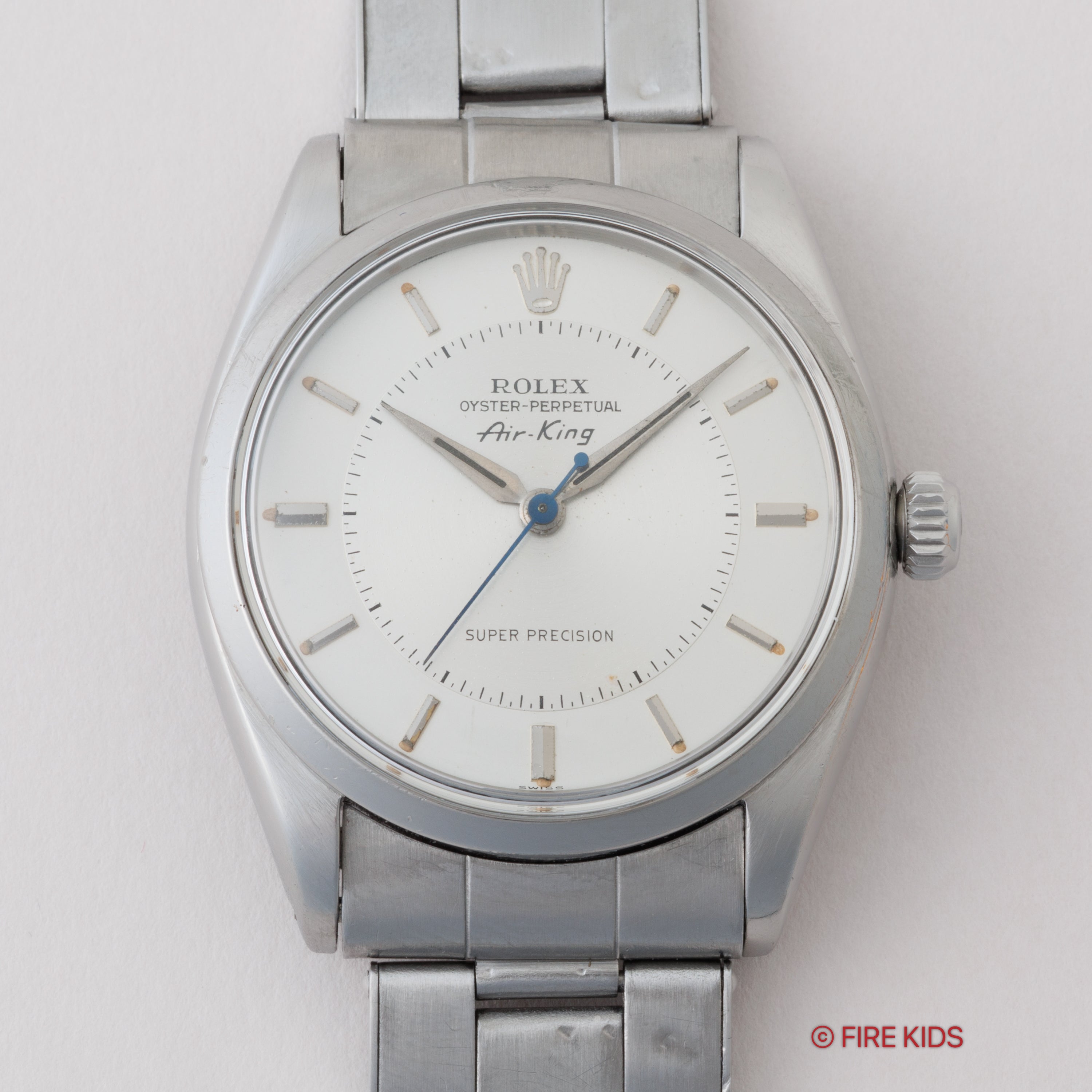 ロレックス エアキング Ref.6552 ブルズアイダイヤル 1958年製 ノンデイト Cal.1030 純正リベットブレス