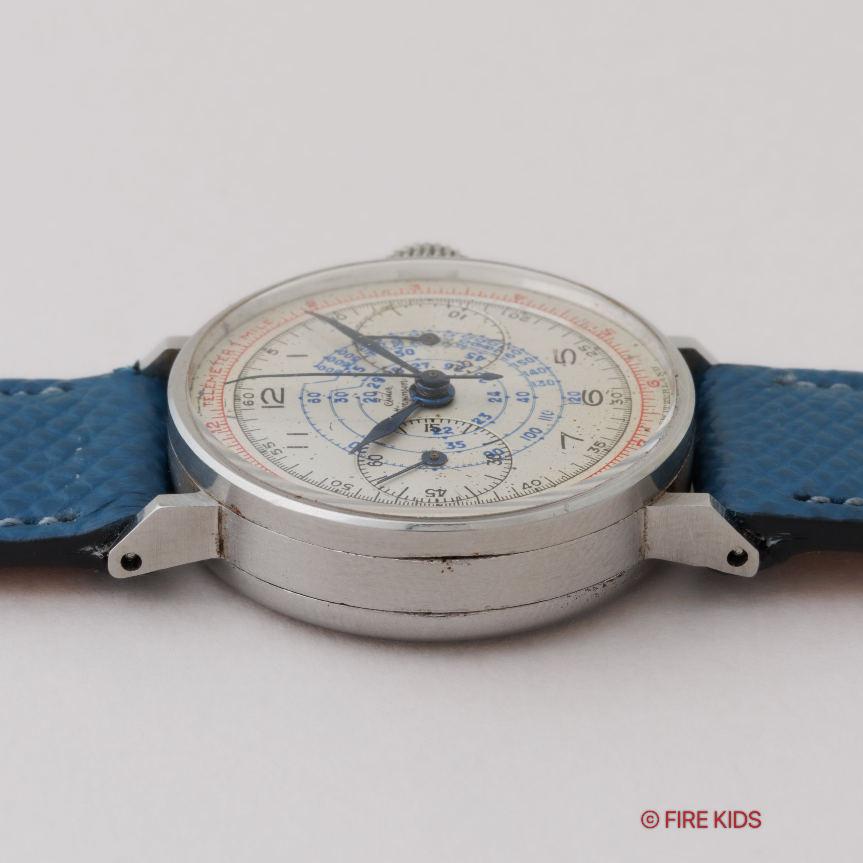 ユールヤーゲンセン 27.5㎜ベビークロノグラフ 1940年代製 バルジュー69 箱付き