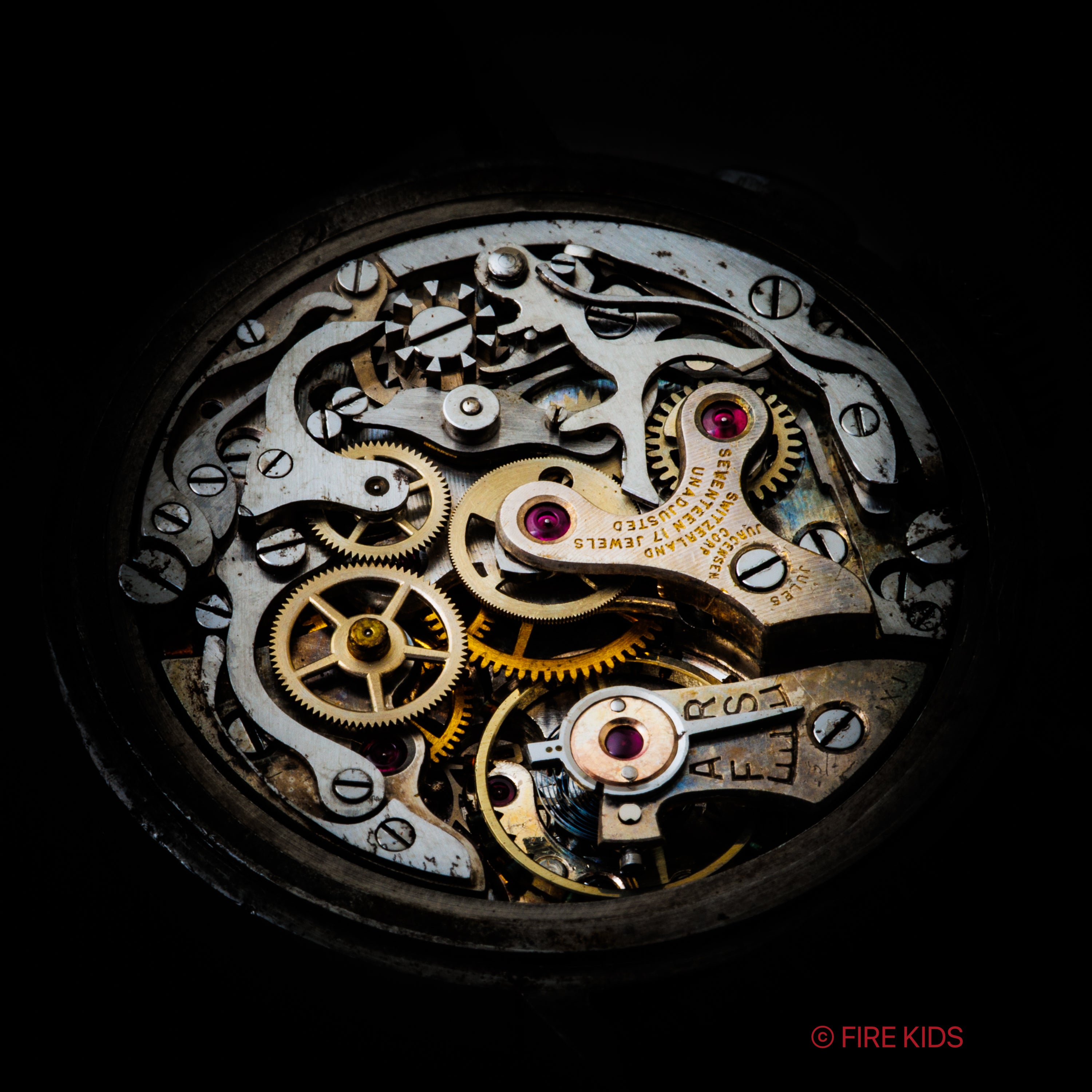 ユールヤーゲンセン 27.5㎜ベビークロノグラフ 1940年代製 バルジュー69 箱付き