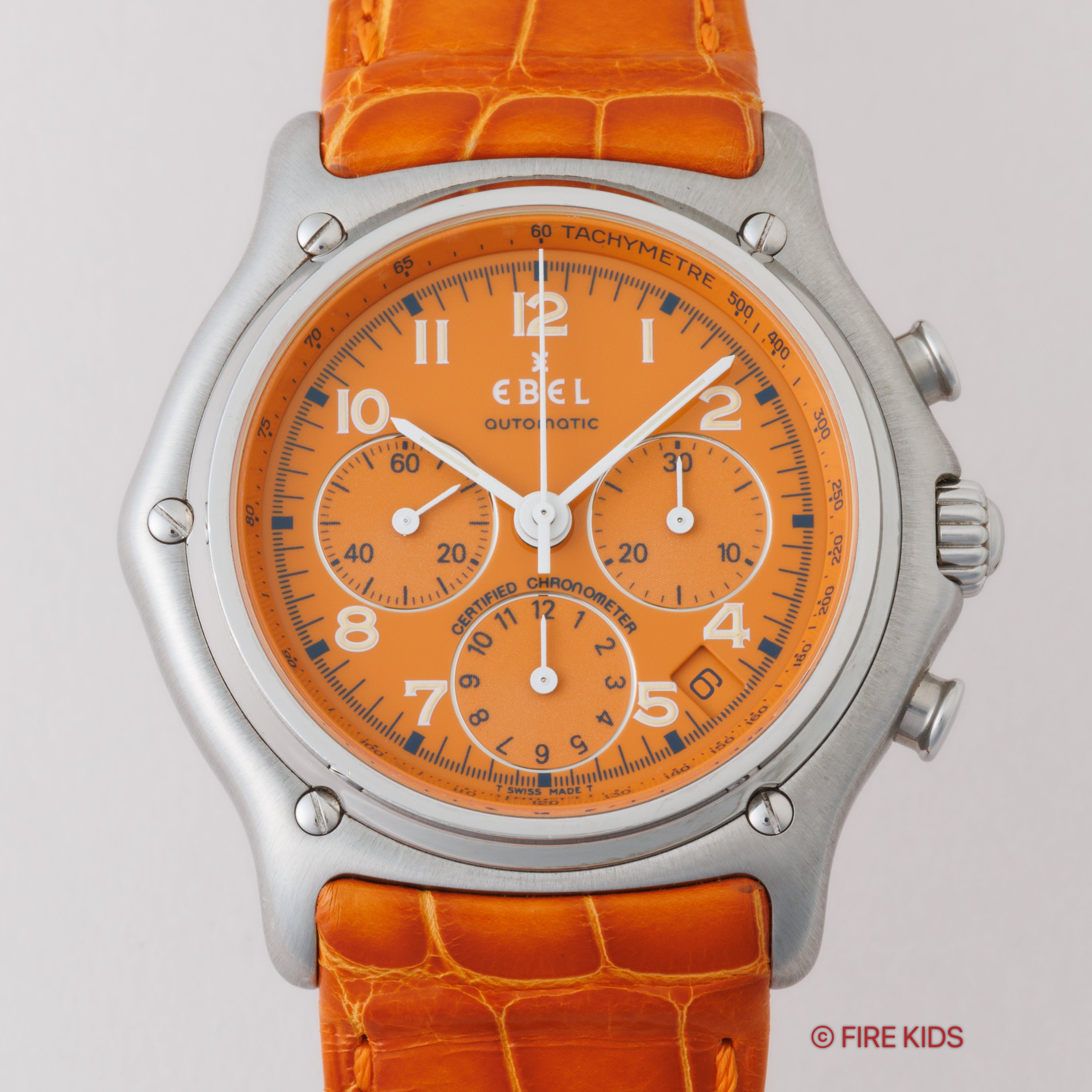 エベル 1911 モデュロール クロノグラフ 1990年代製 自動巻クロノグラフ 純正Dバックル 箱付き