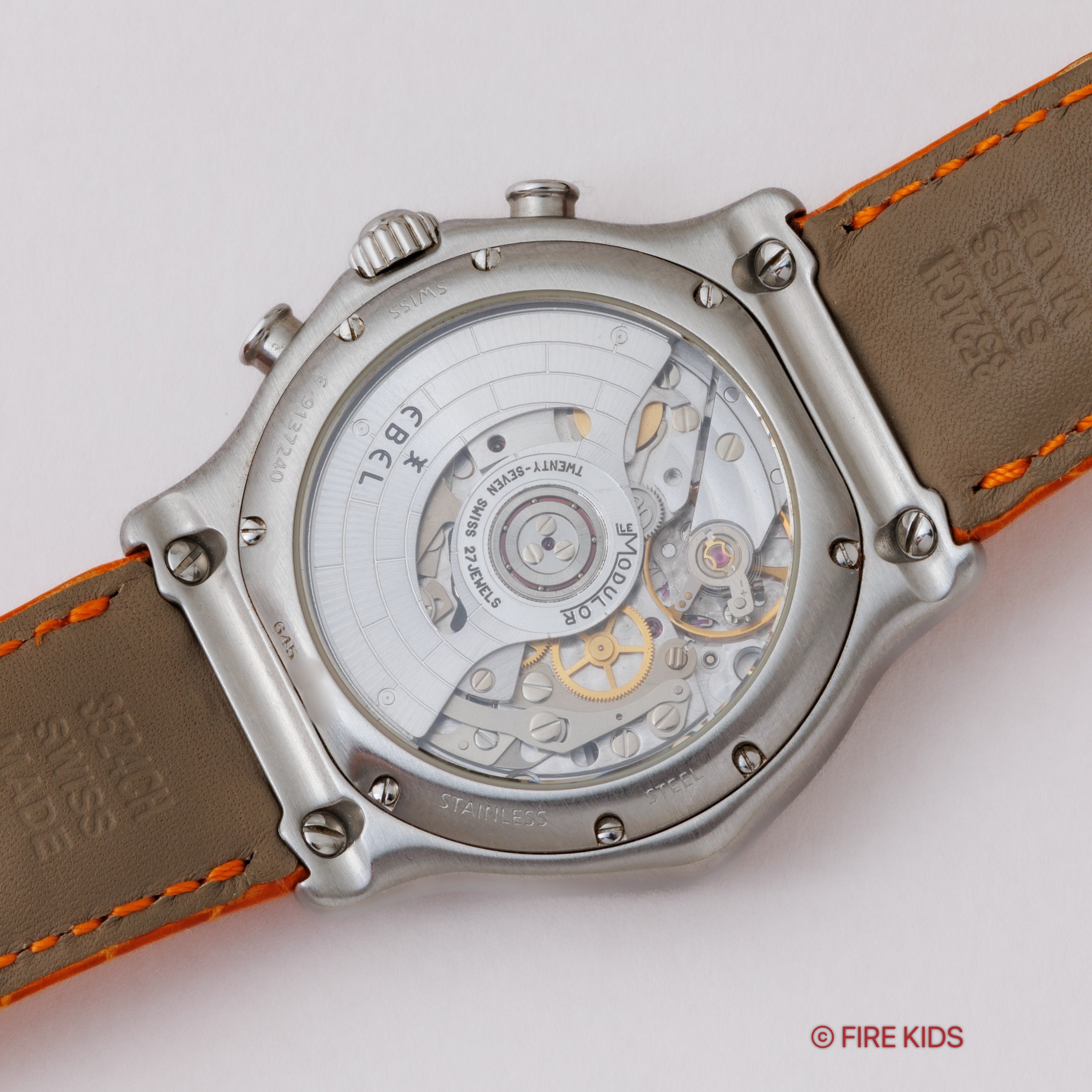 エベル 1911 モデュロール クロノグラフ 1990年代製 自動巻クロノグラフ 純正Dバックル 箱付き