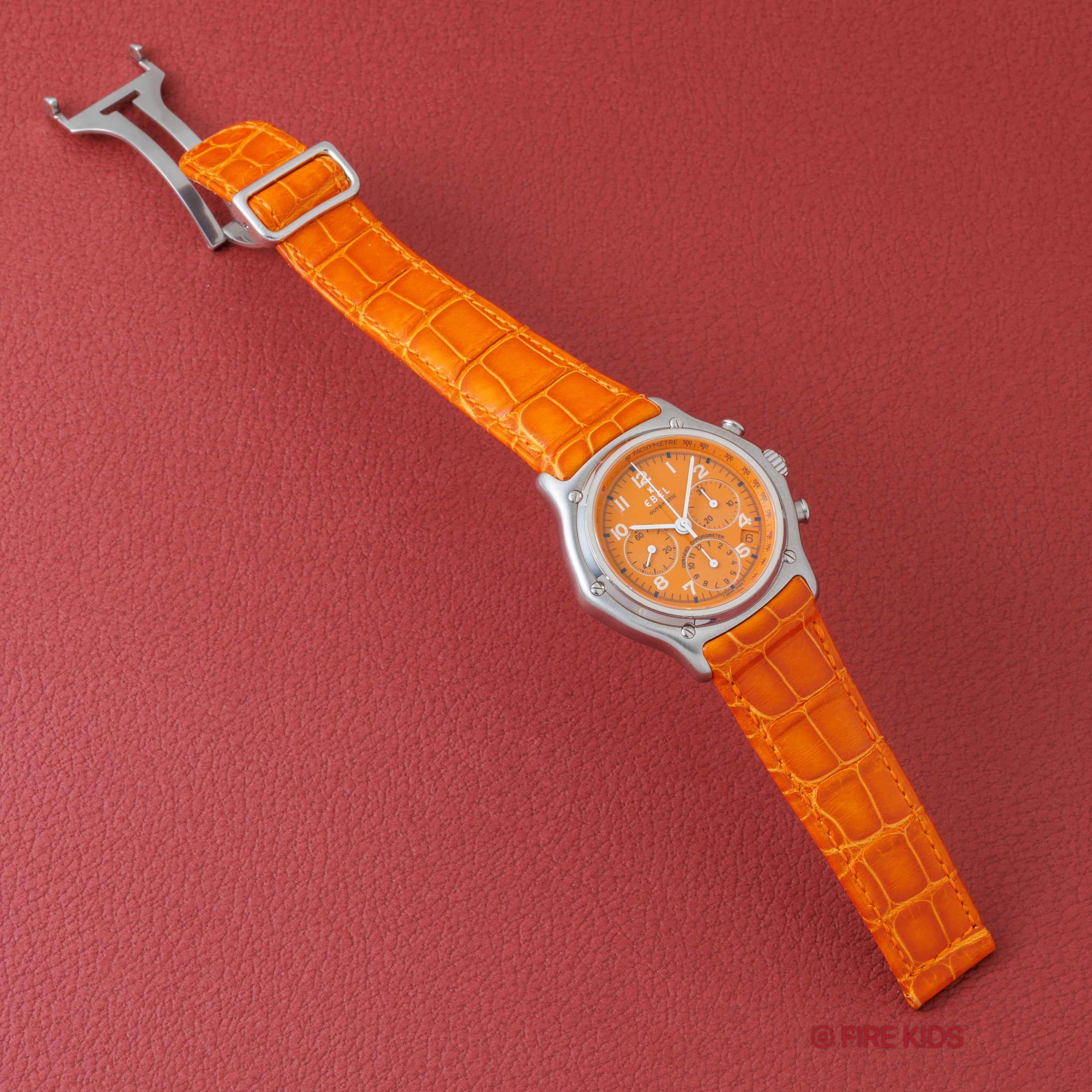 エベル 1911 モデュロール クロノグラフ 1990年代製 自動巻クロノグラフ 純正Dバックル 箱付き