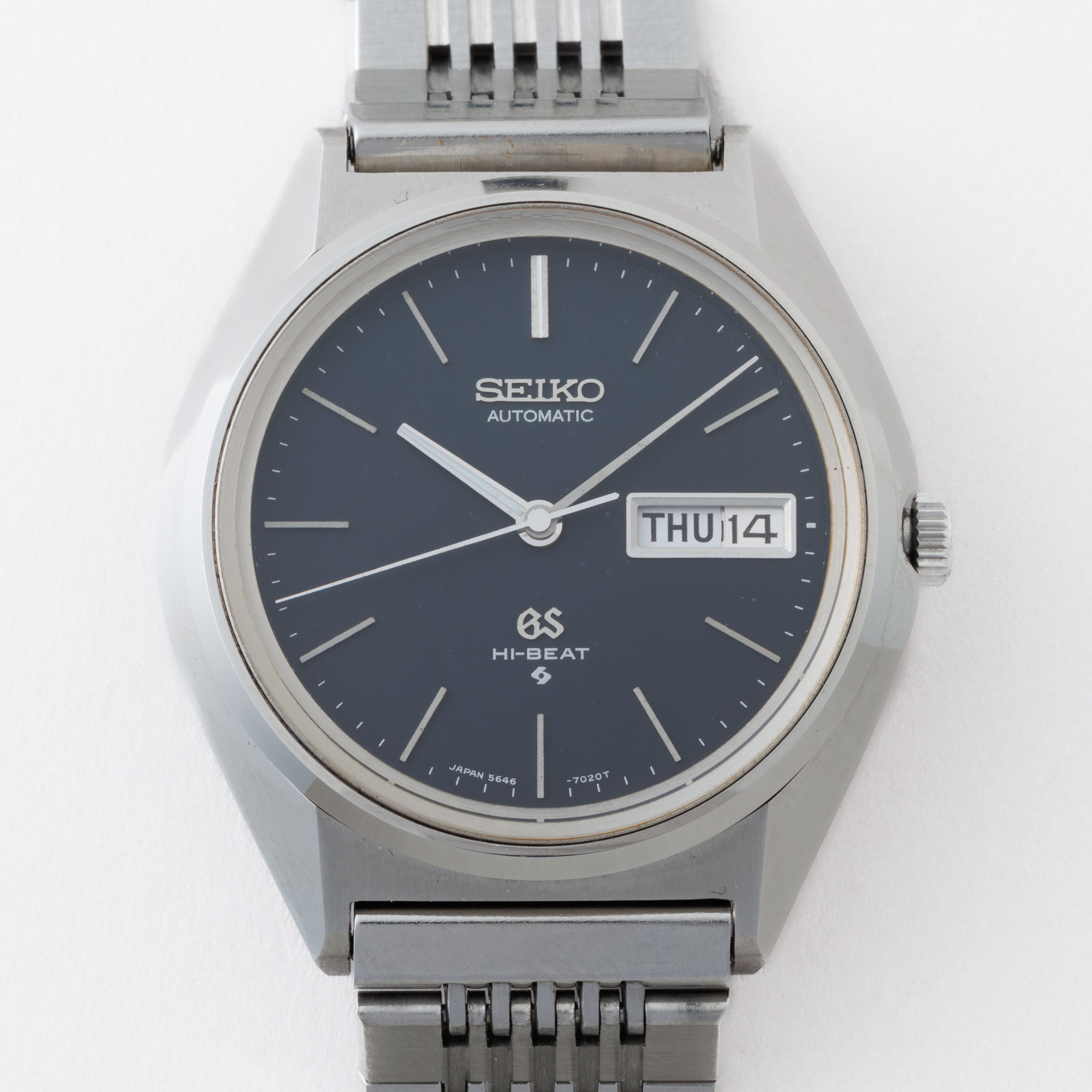 グランドセイコー 1971年製 Ref.5646-7010 56GS デイデイト ブラックダイヤル ハイビート自動巻き