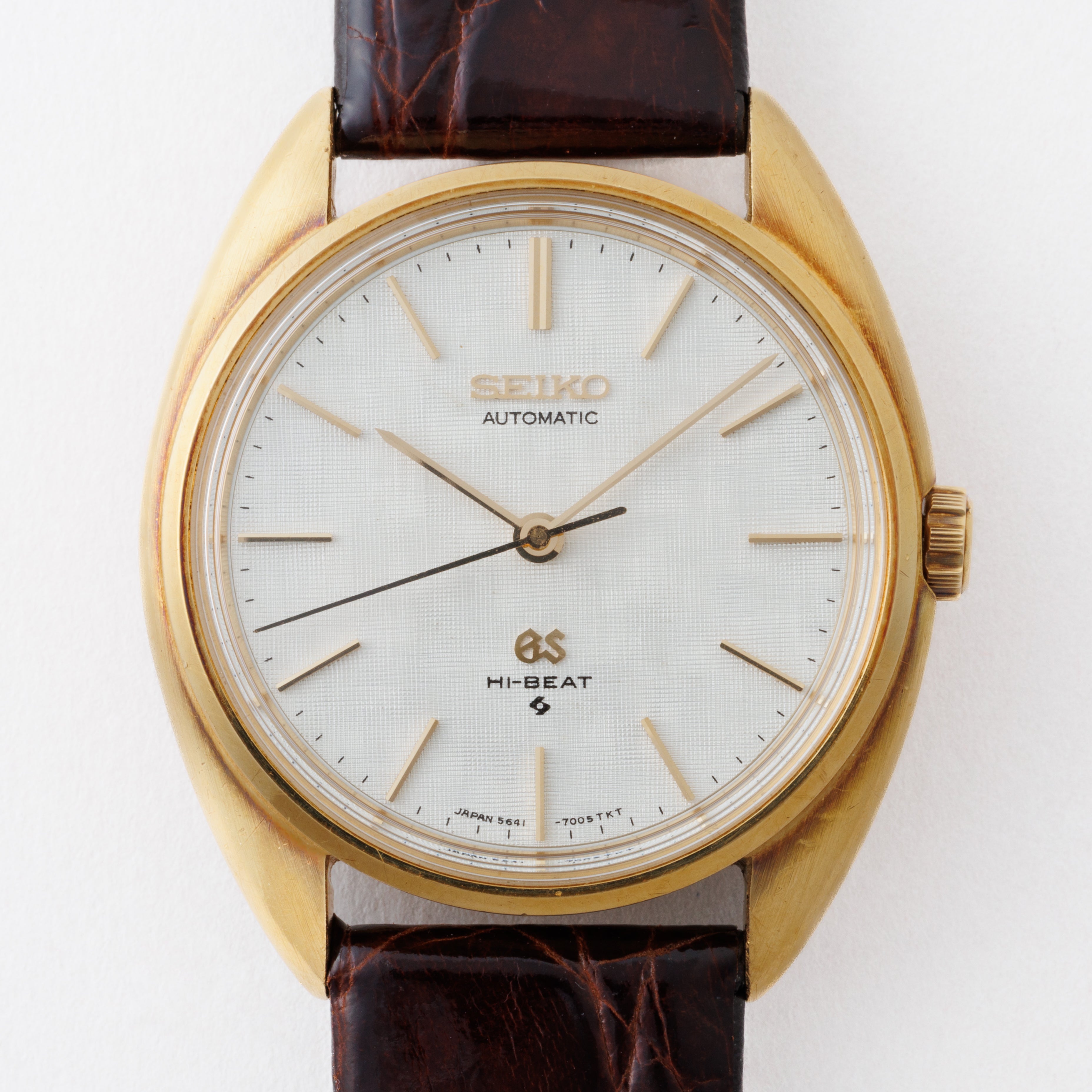 グランドセイコー18金無垢ケース 1973年製 Ref.5641-7005 ノンデイト自動巻き