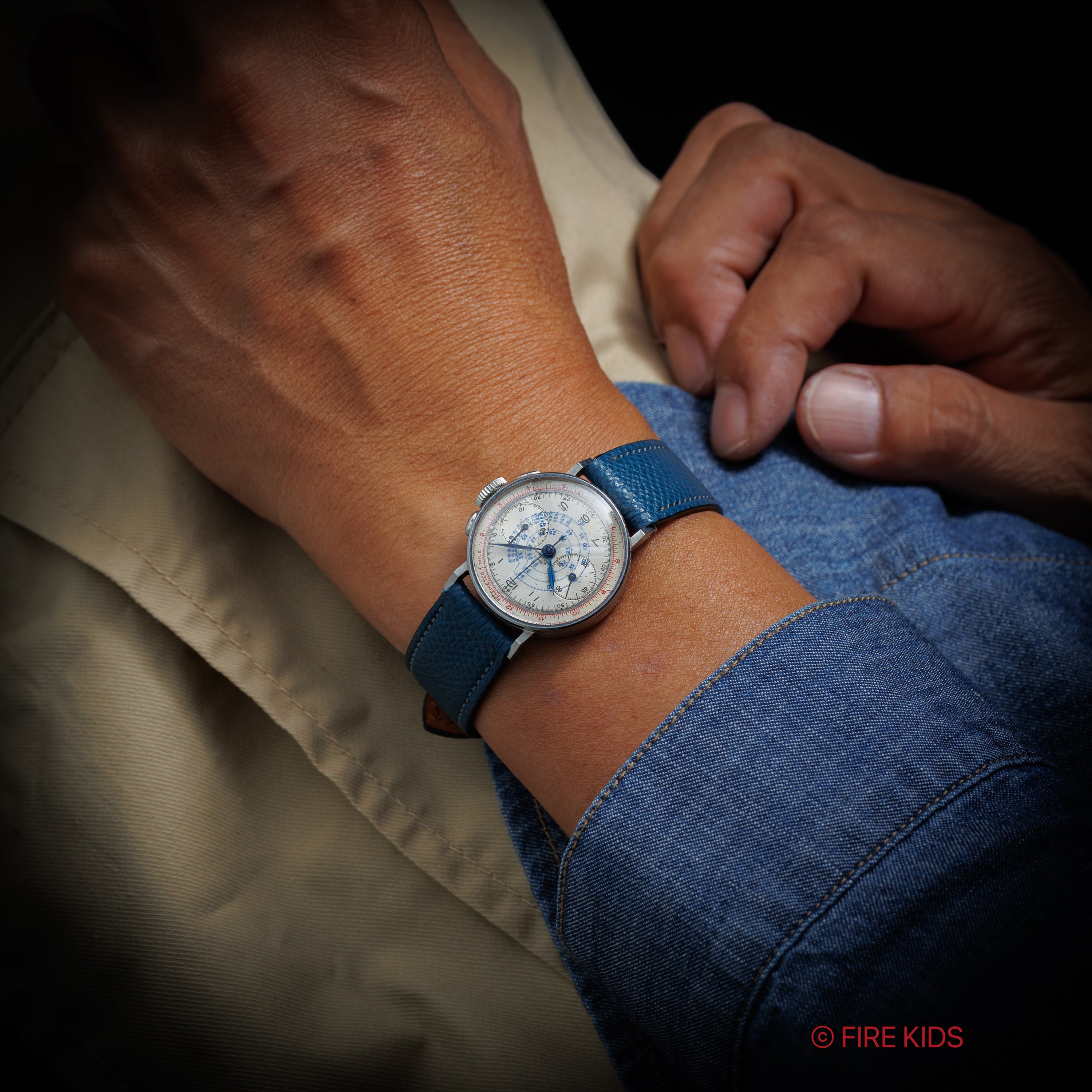 ユールヤーゲンセン 27.5㎜ベビークロノグラフ 1940年代製 バルジュー69 箱付き