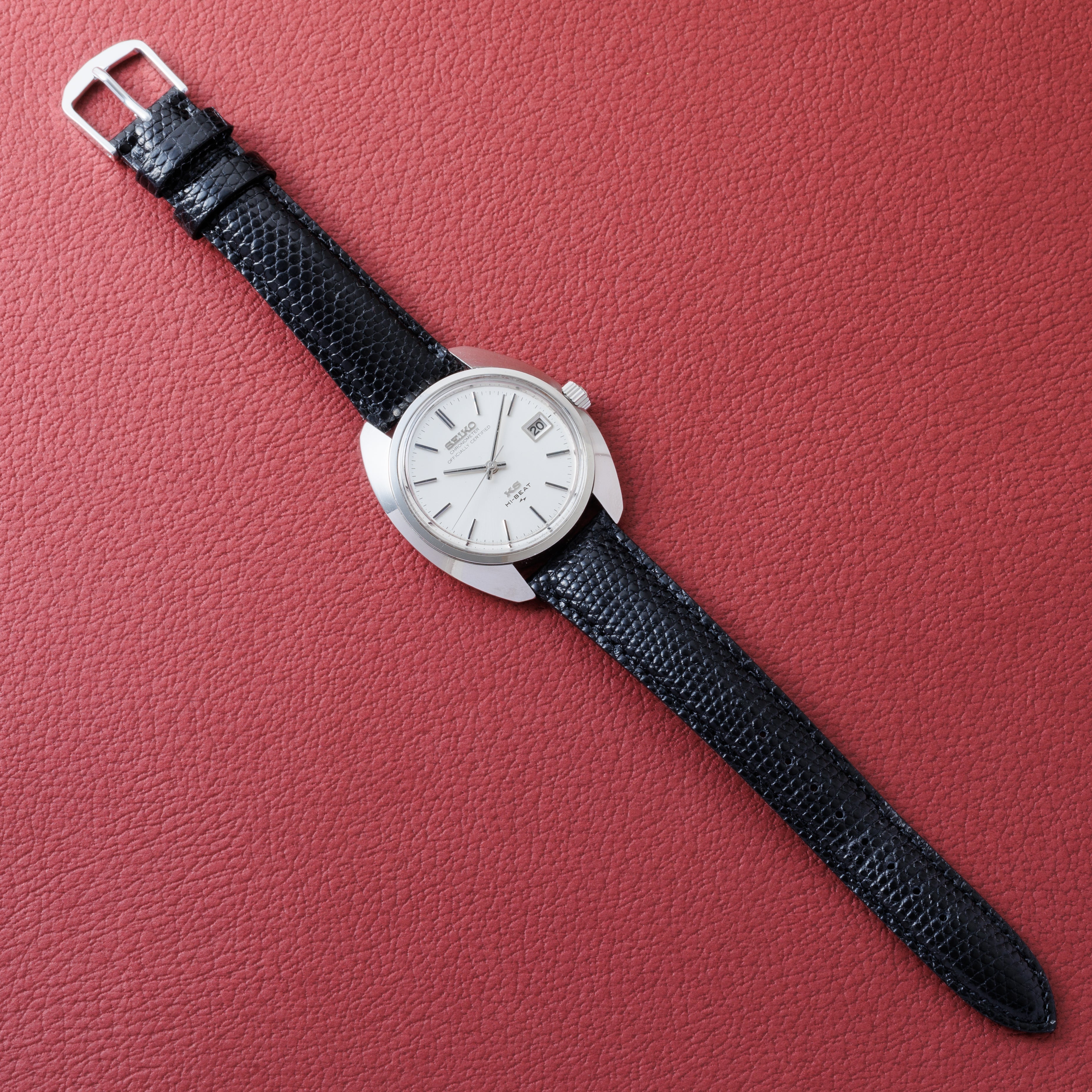 キングセイコー クロノメーター 10振動手巻き 45KS 1970年製 Ref.4502-8010 純正革ベルト付き