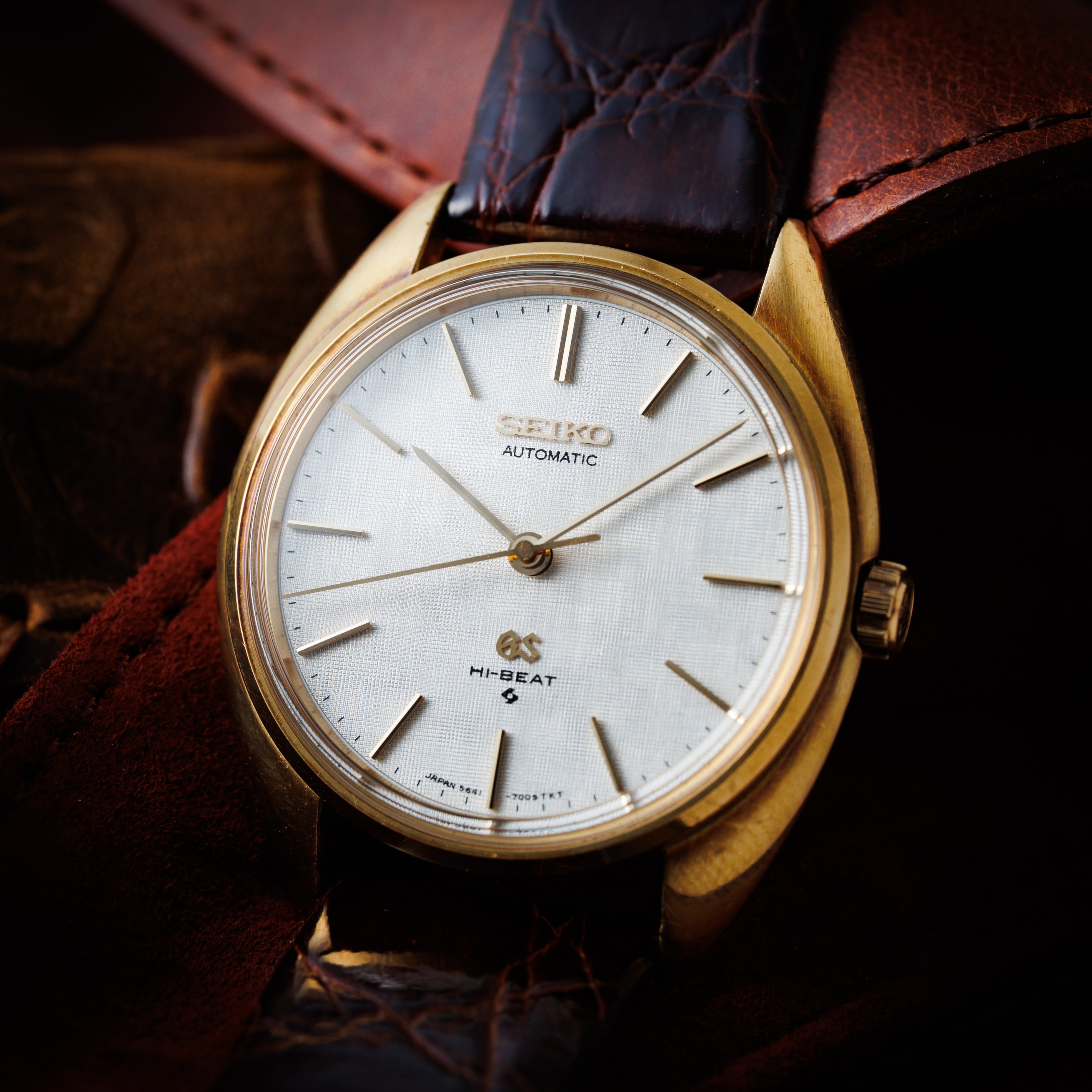 グランドセイコー18金無垢ケース 1973年製 Ref.5641-7005 ノンデイト自動巻き