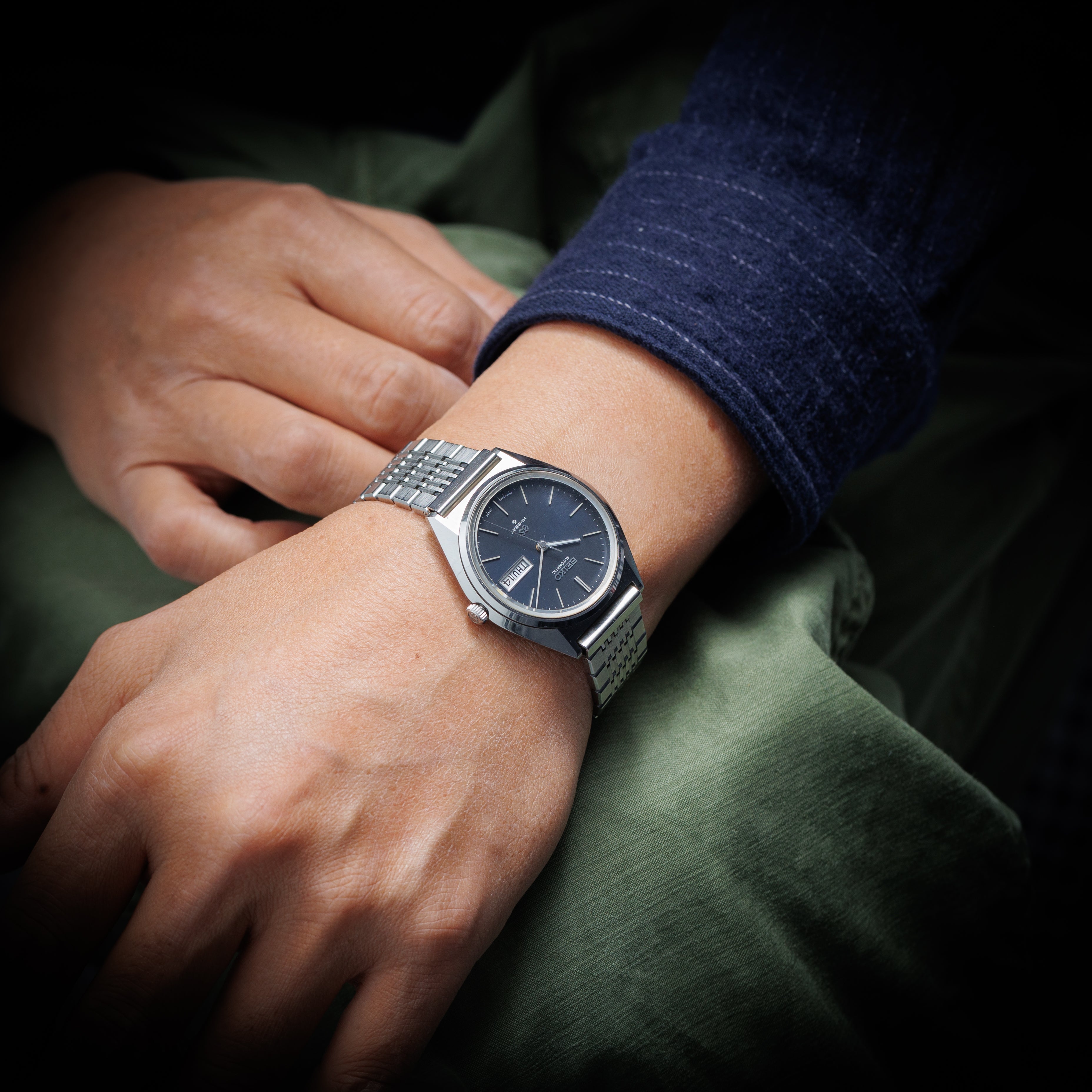 グランドセイコー 1971年製 Ref.5646-7010 56GS デイデイト ブラックダイヤル ハイビート自動巻き